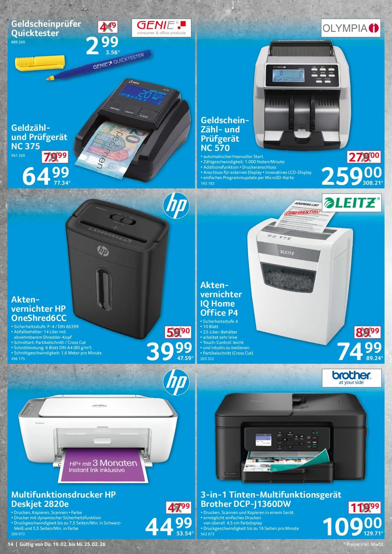 Selgros  Non Food – gültig ab 19.02.2026 | Seite: 14 | Produkte: HP, Drucker