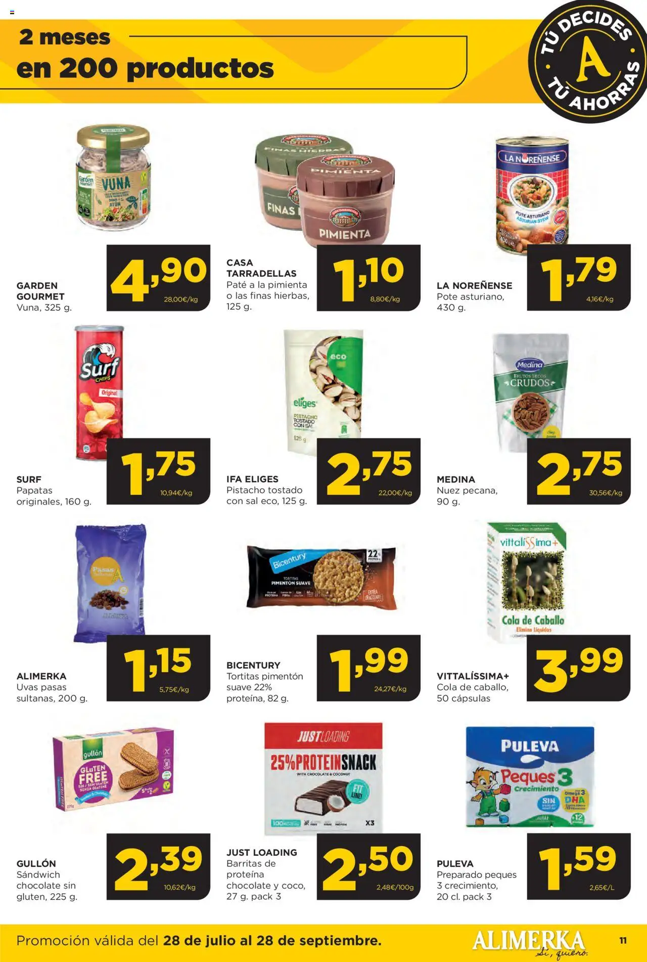 Alimerka folleto │ válido desde el 28.07.2025 | Página: 11 | Productos: Δοχείο φοντί, Τζίντζερ, Paté, Frutos secos