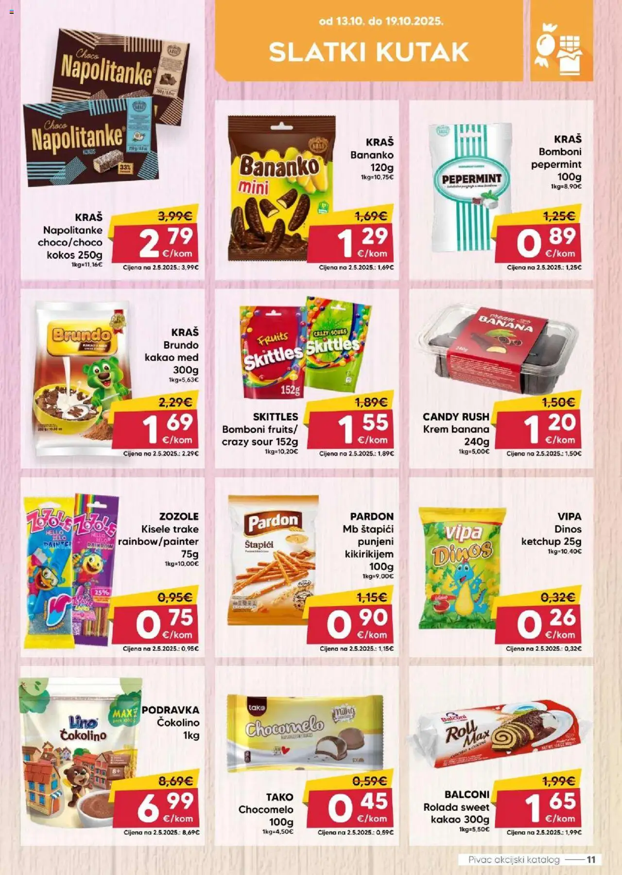 Pivac katalog | vrijedi od 13.10.2025 | Stranica: 11 | Proizvodi: Med, Bomboni, Štapići, Kakao