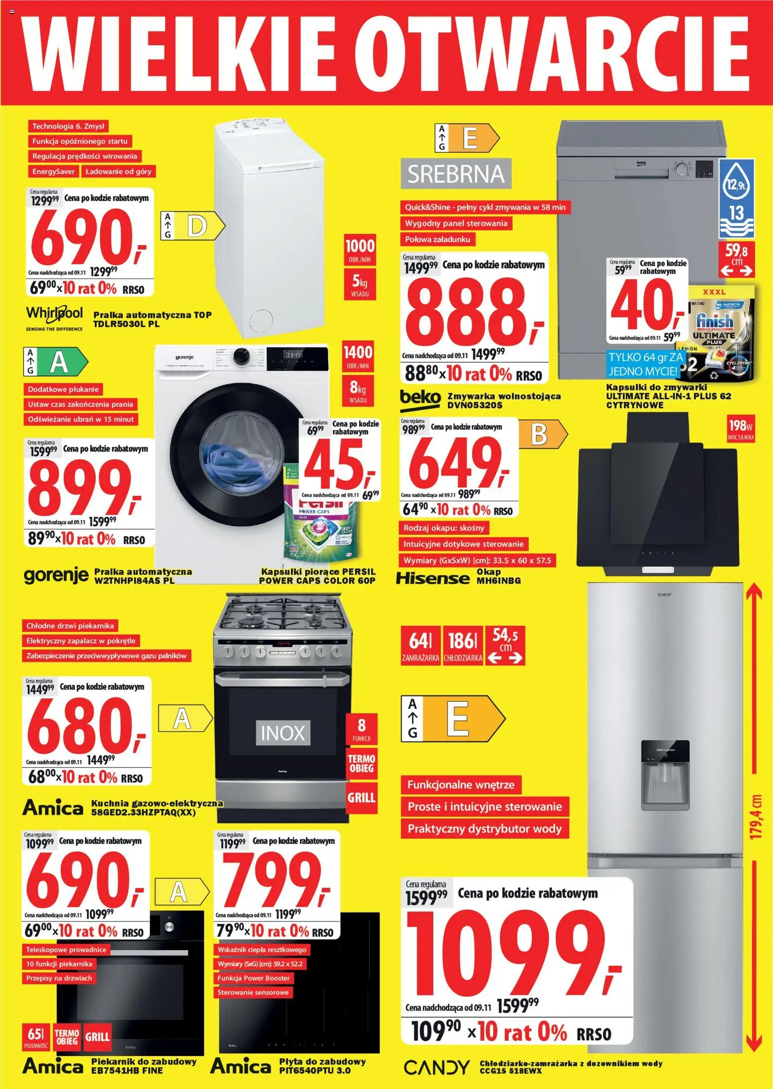 Mediaexpert Gazetka - Wielkie otwarcie Cieszyn od 30.10.2025 | Strona: 7 | Produkty: Top, Zmywarka, Finish, Kapsułki do zmywarki