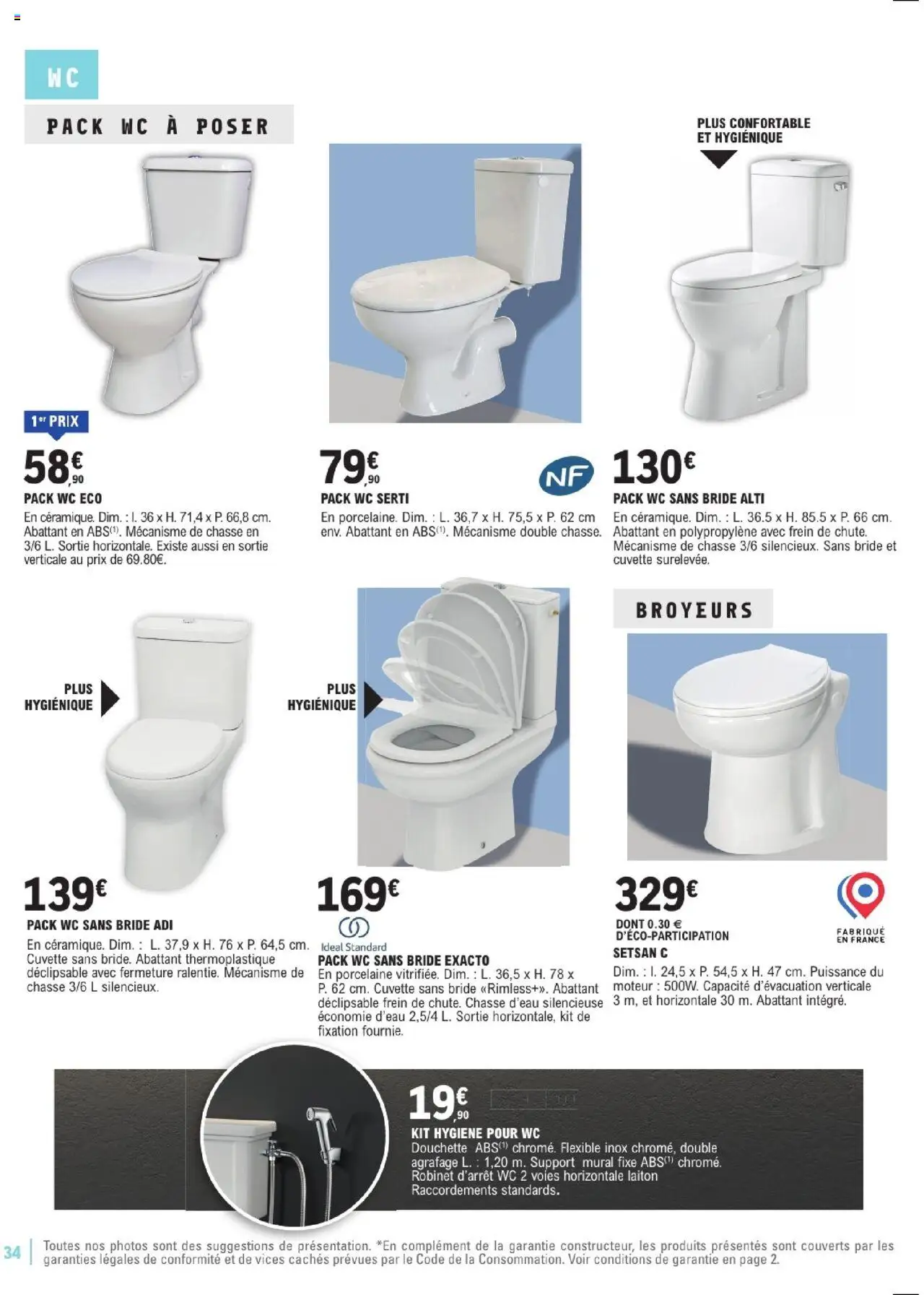 | Page: 34 | Produits: Support mural, Robinet, Porcelaine