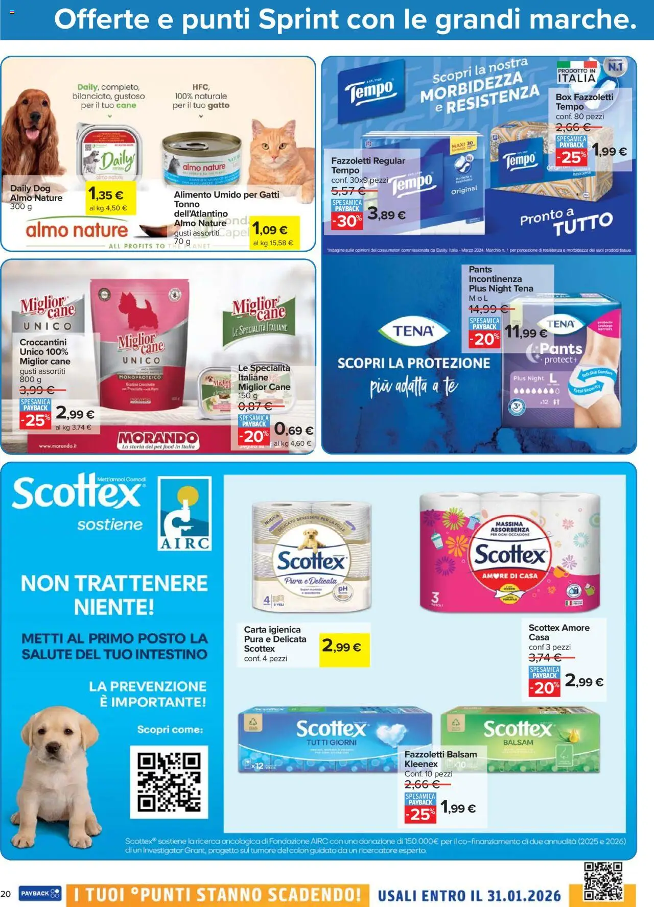 Volantino Carrefour del 23.10.2025 | Pagina: 20 | Prodotti: Carta igienica, Tè, The, Tonno