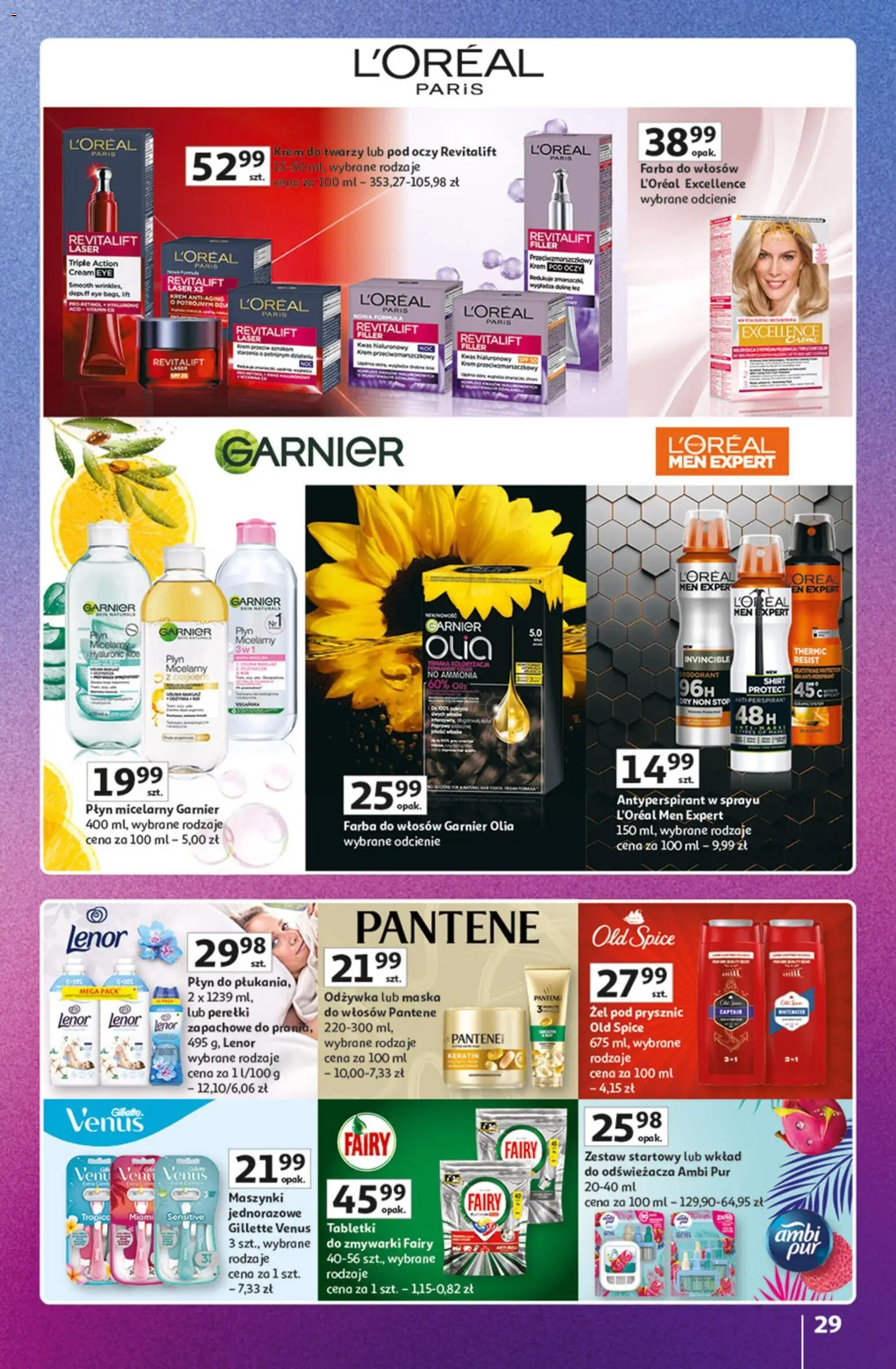 Auchan gazetka - Znane Marki Hipermarket od 23.04.2026 | Strona: 29 | Produkty: Prysznic, Maska, Fairy, Antyperspirant