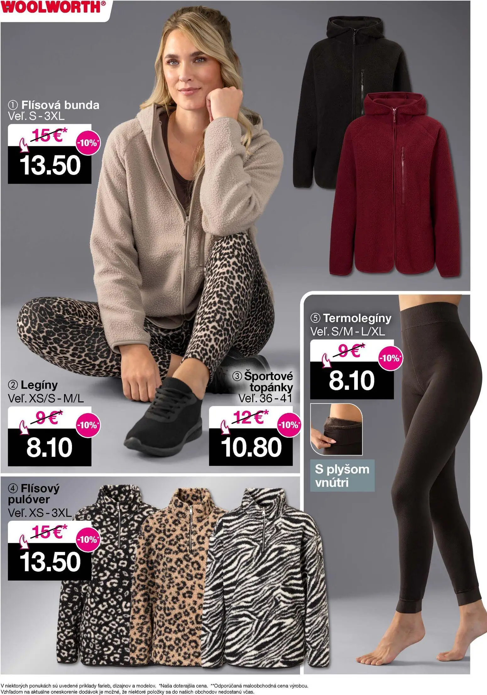 Nové Woolworth akcie – leták je platný od 28.11.2025 | Strana: 4 | Produkty: Bunda, Legíny, Topánky