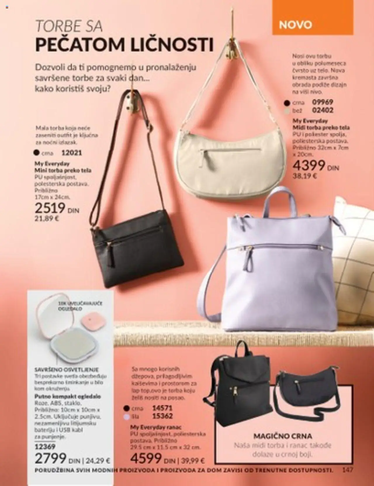 AVON katalog - važi od 01.07.2025 | Strana: 147 | Proizvode: Ranac, Ogledalo, Torba, USB
