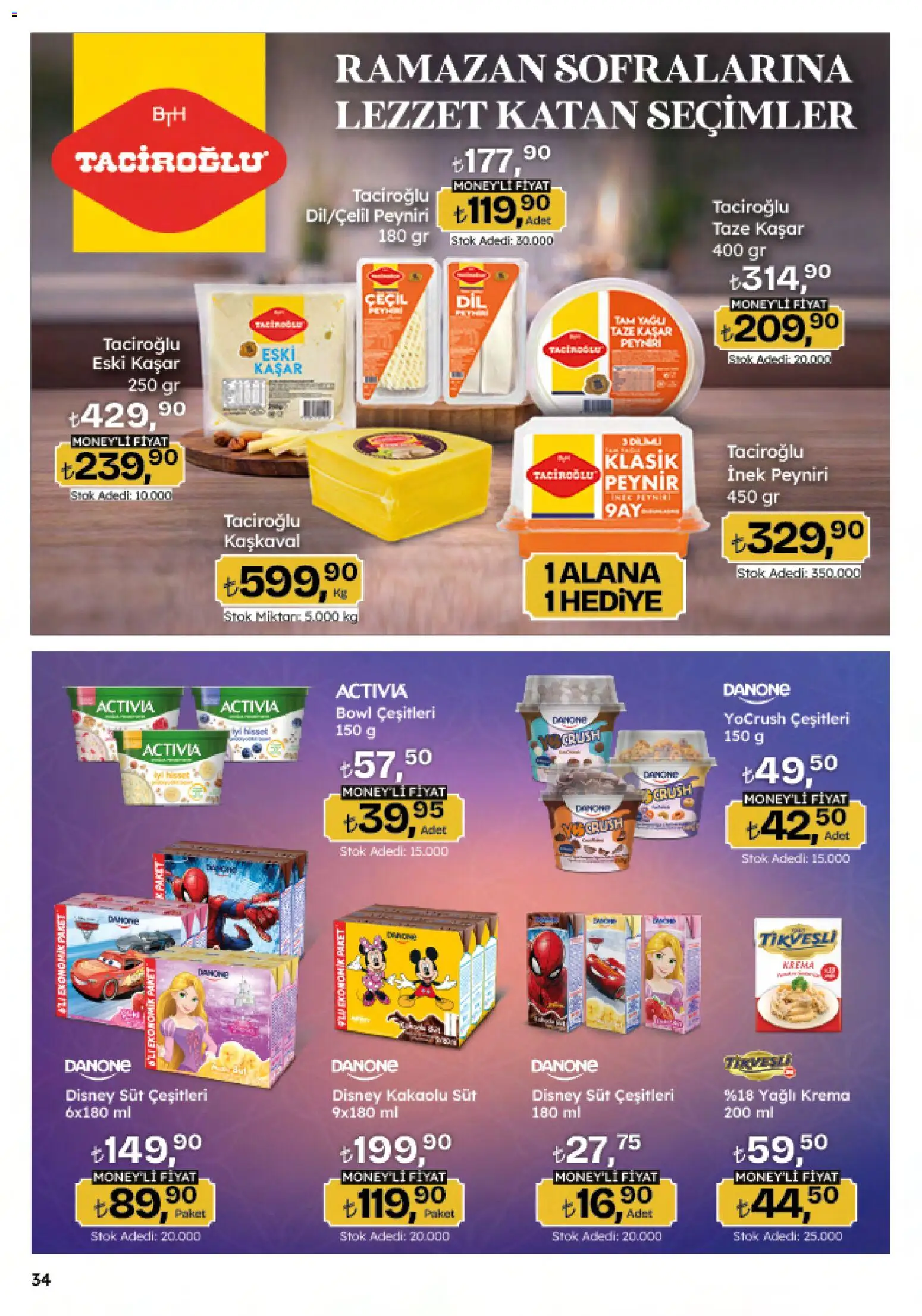 Migros Katalog - Migroskop - 26.02.2026 tarihinden itibaren geçerlidir | Sayfa: 34 | Ürünler: Süt, Peynir, Krema