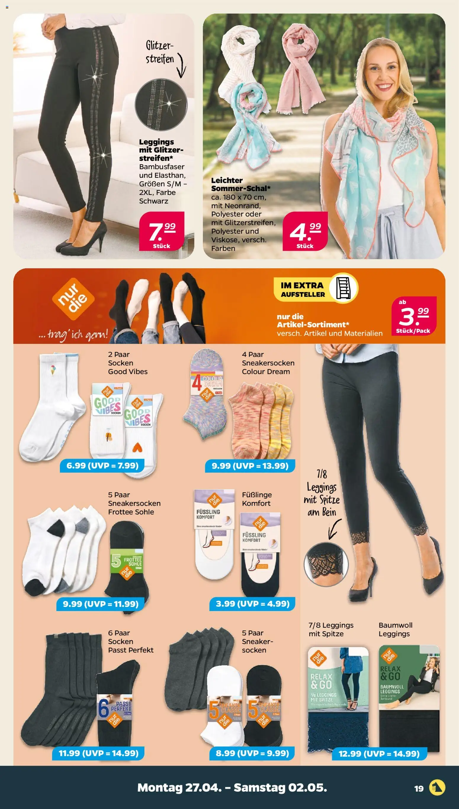 Netto Prospekt 	 – gültig ab 27.04.2026 | Seite: 23 | Produkte: Socken, Leggings