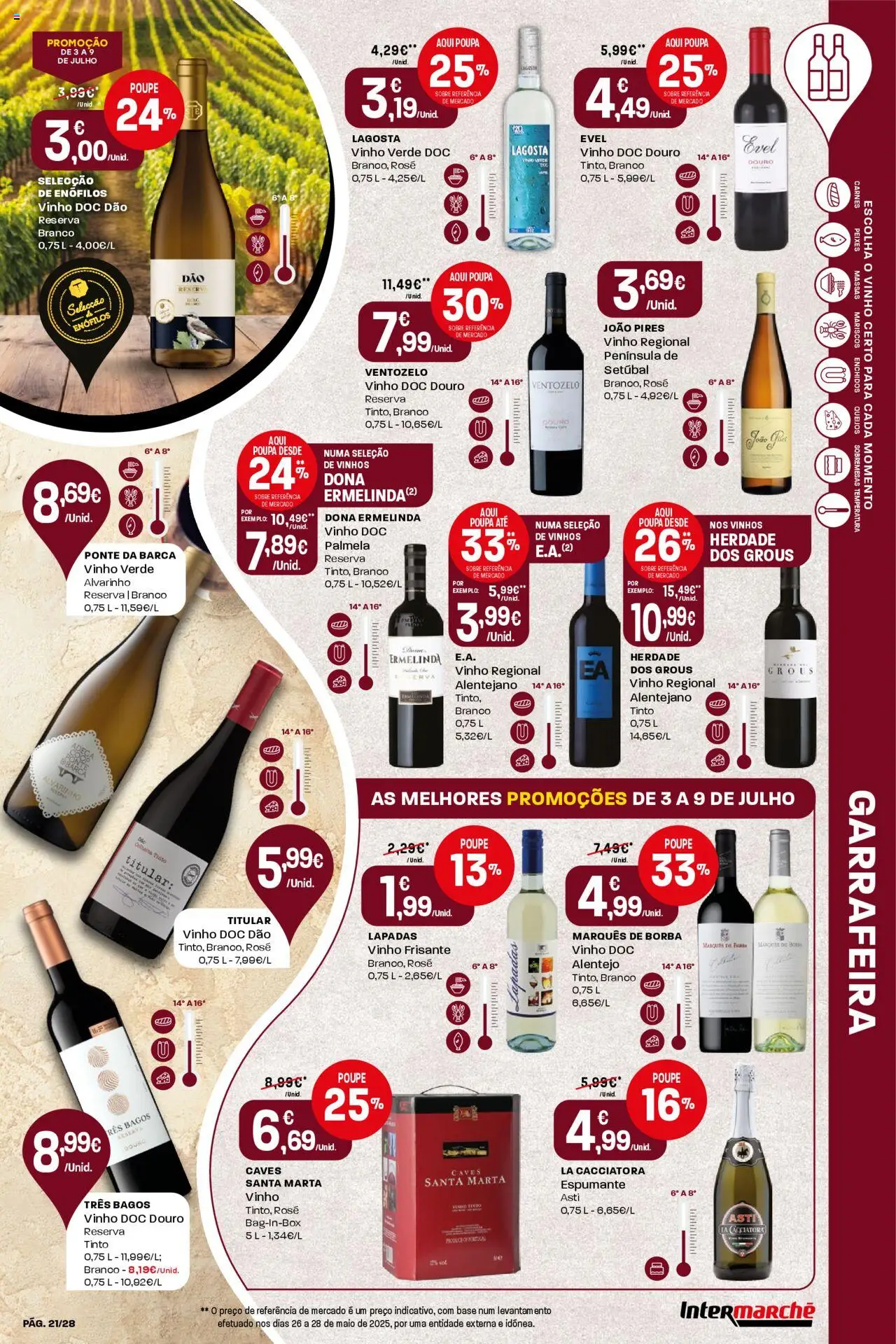 Intermarché folheto │ válido de 03.07.2025 | Página: 21 | Produtos: Espumante, Lagosta, Base, Vinho
