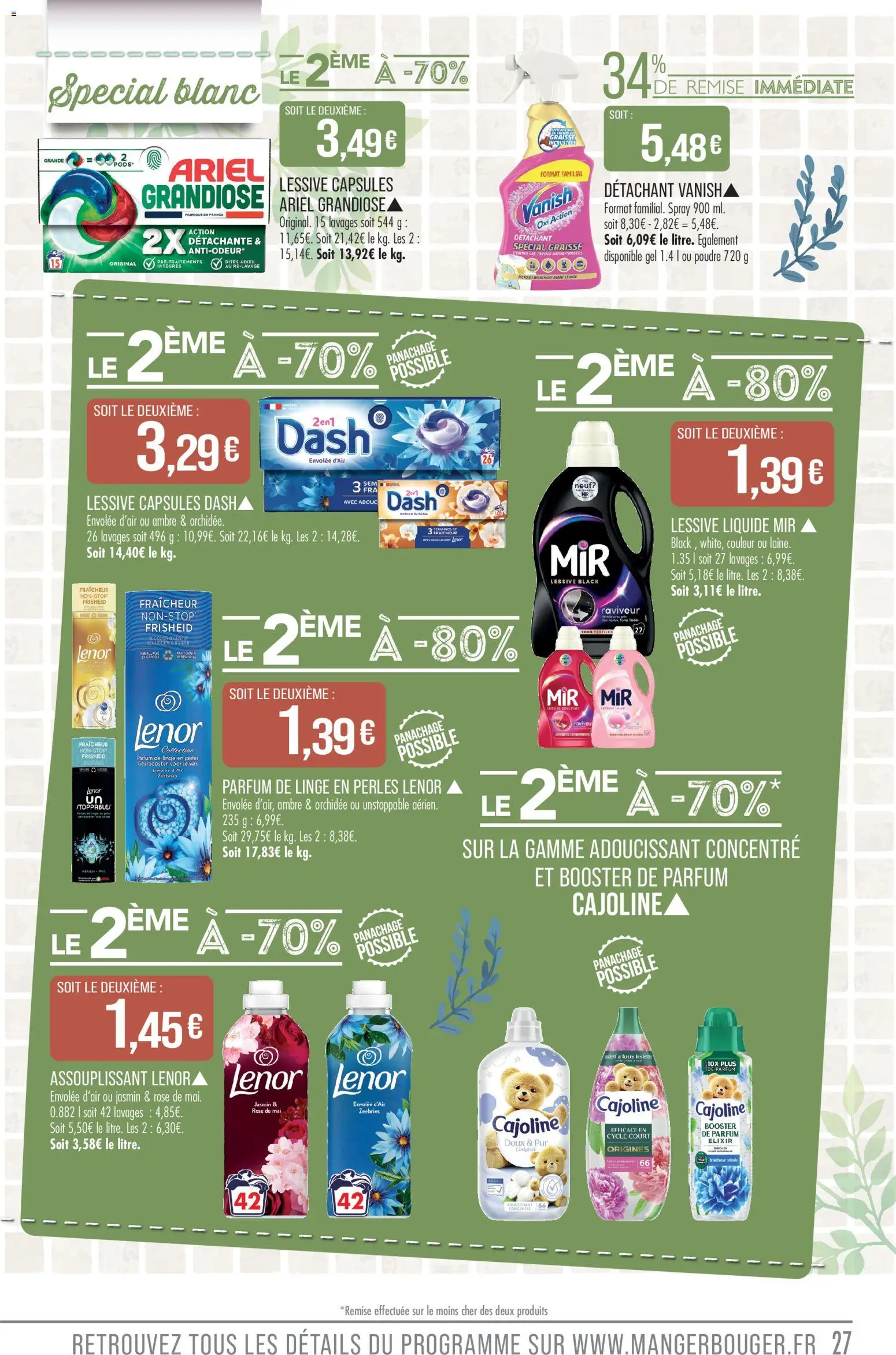 {H1} | Page: 27 | Produits: Ariel, Poudre, Lessive Liquide, Détachant