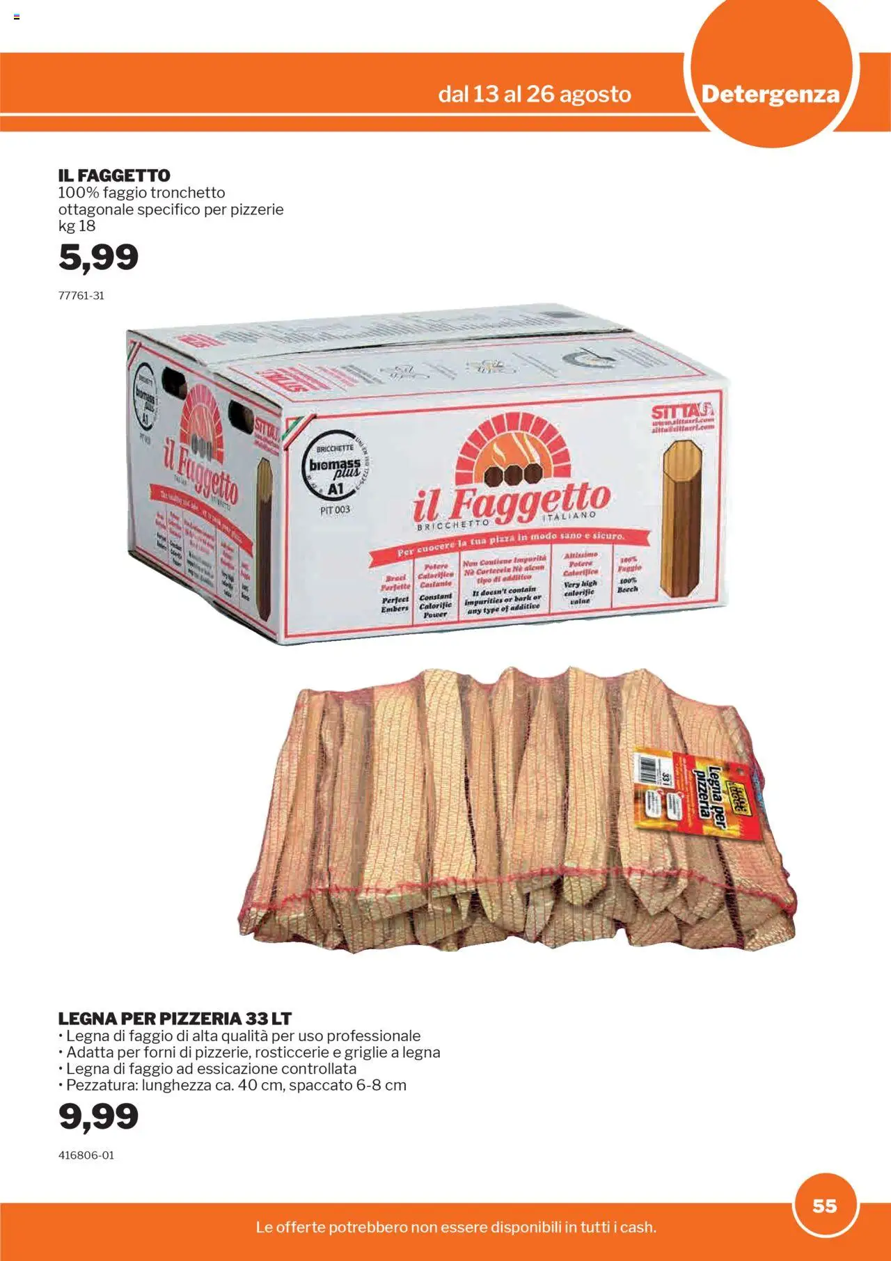Volantino Sogegross del 13.08.2025 | Pagina: 55 | Prodotti: Pizza