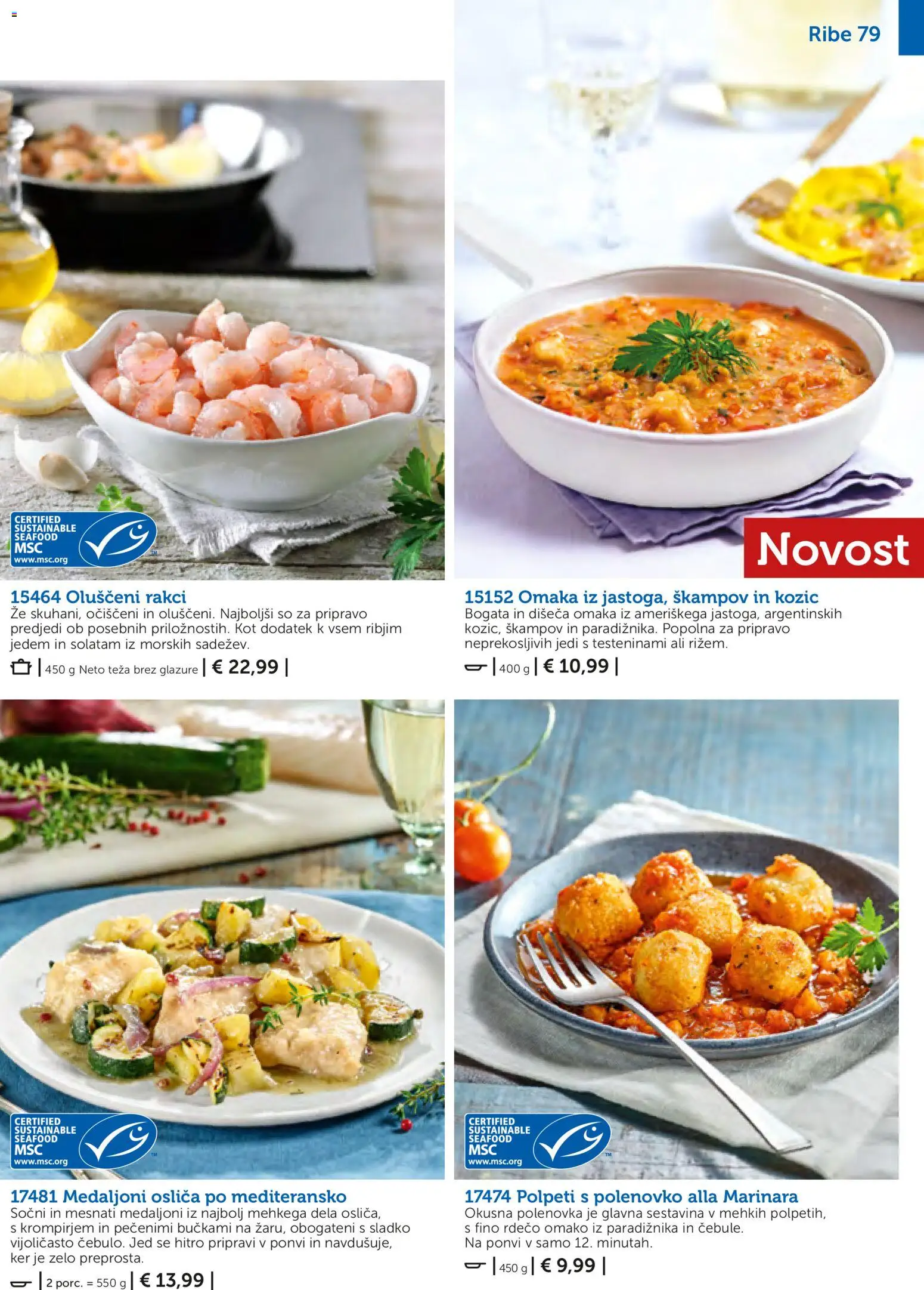 Novi Bofrost katalog ponudbe – veljaven od 01.11.2025 | Stran: 79 | Izdelki: Teza, Ribe, Omaka