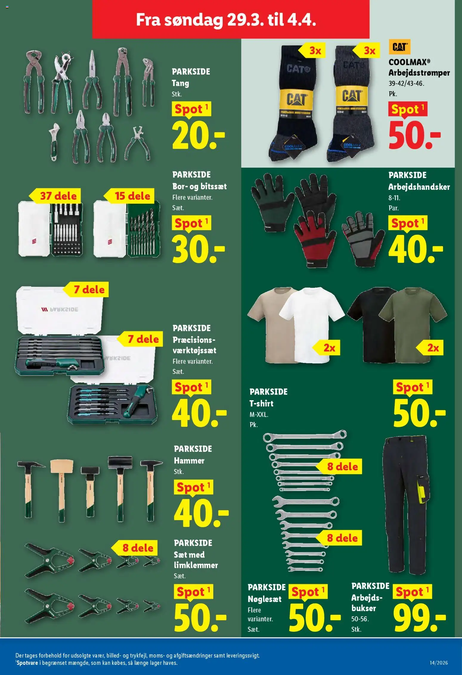 Lidl tilbudsavis – gyldig fra 29.03.2026 | Side: 31 | Produkter: Bukser, Hammer, Søm