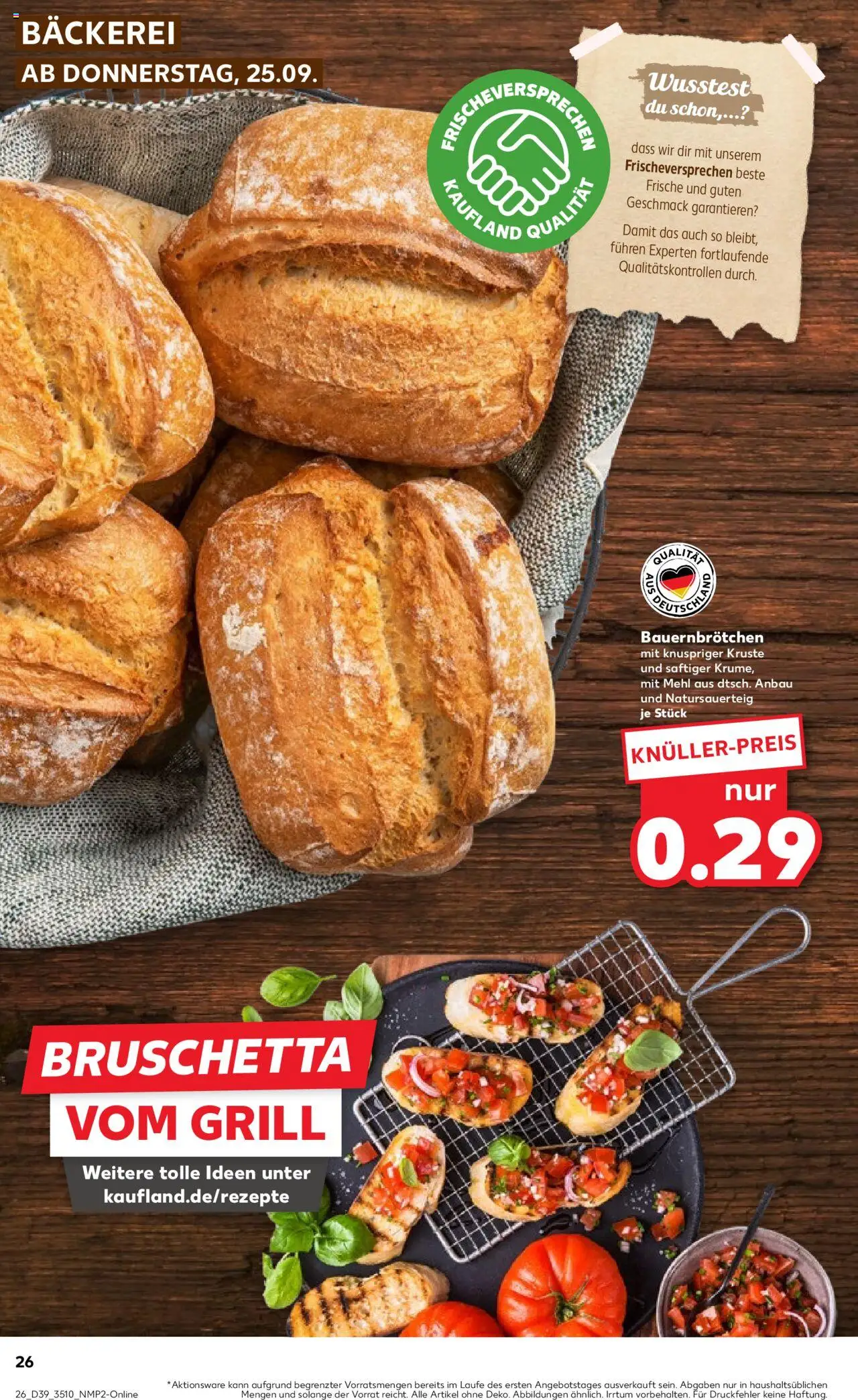 Kaufland prospekt Zeitz	 – gültig ab 25.09.2025 | Seite: 26 | Produkte: Grill, Bäckerei, Mehl