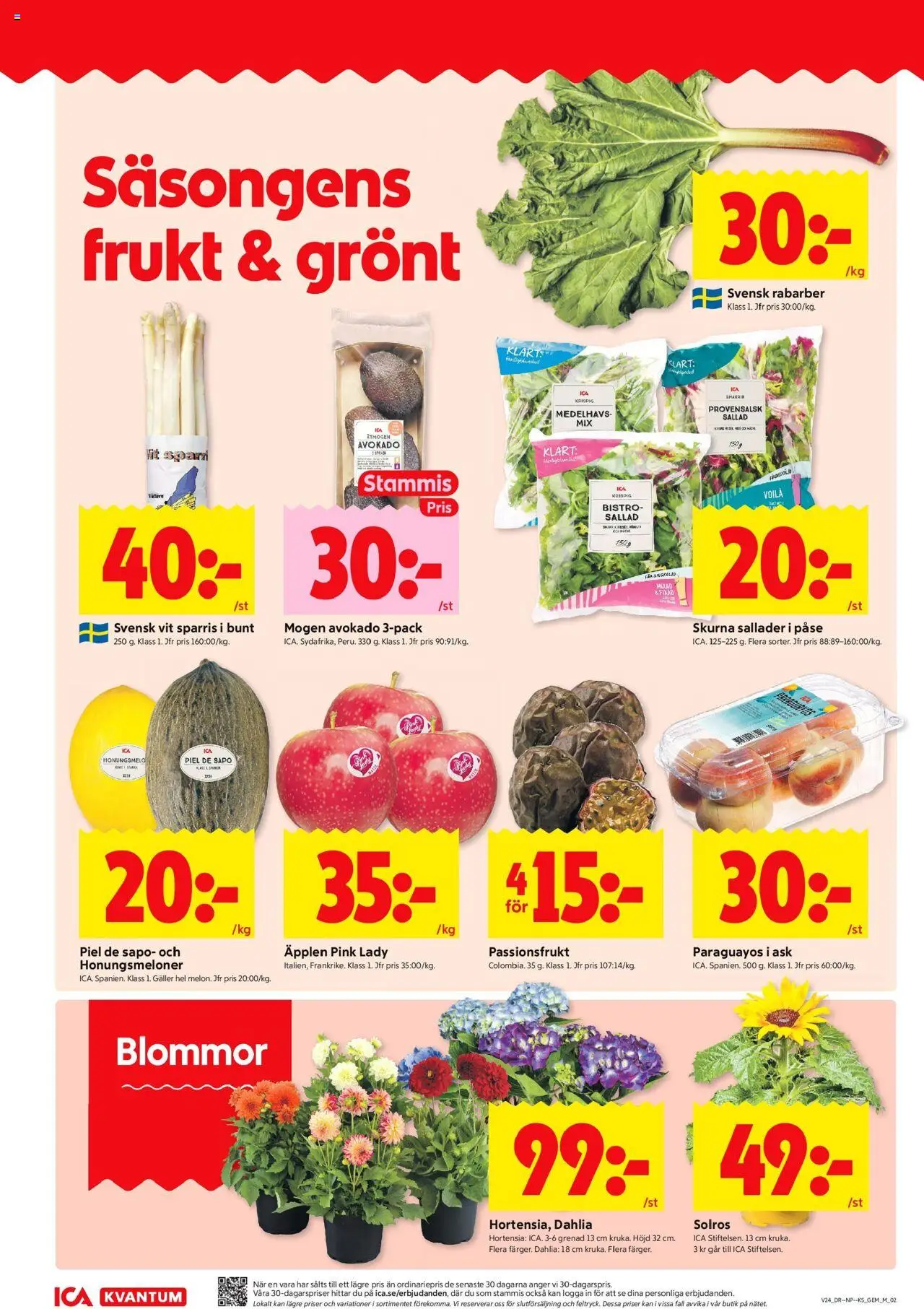 ICA Kvantum reklamblad aktuell från 09.06.2025 | Sida: 2 | Produkter: Galler, Äpplen, Passionsfrukt, Sallad