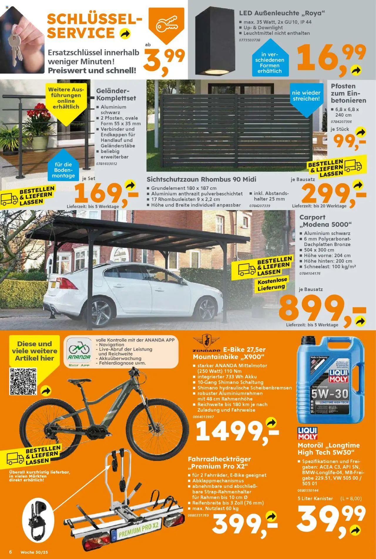 Globus Baumarkt Prospekt 	 - gültig ab dem 21.07.2025 | Seite: 6 | Produkte: Verbinder, Navigation, Mountainbike, Außenleuchte