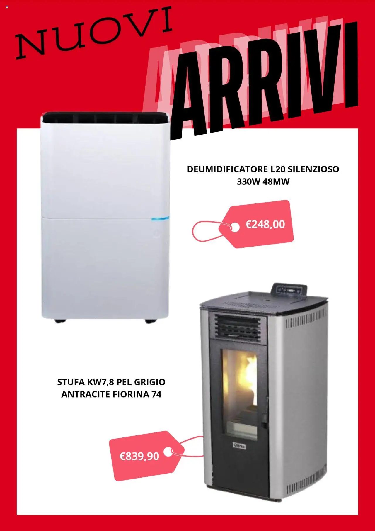 Volantino BricoSì del 05.10.2025 | Pagina: 4 | Prodotti: Deumidificatore, Stufa