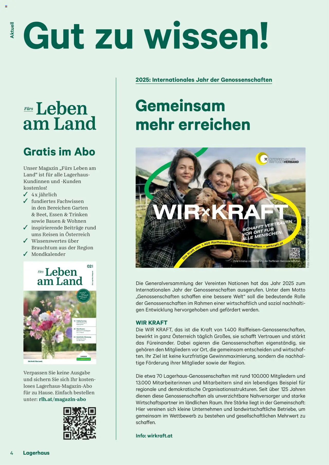 Lagerhaus Fürs Leben am Land Magazin gültig ab 28.04.2025 | Seite: 4