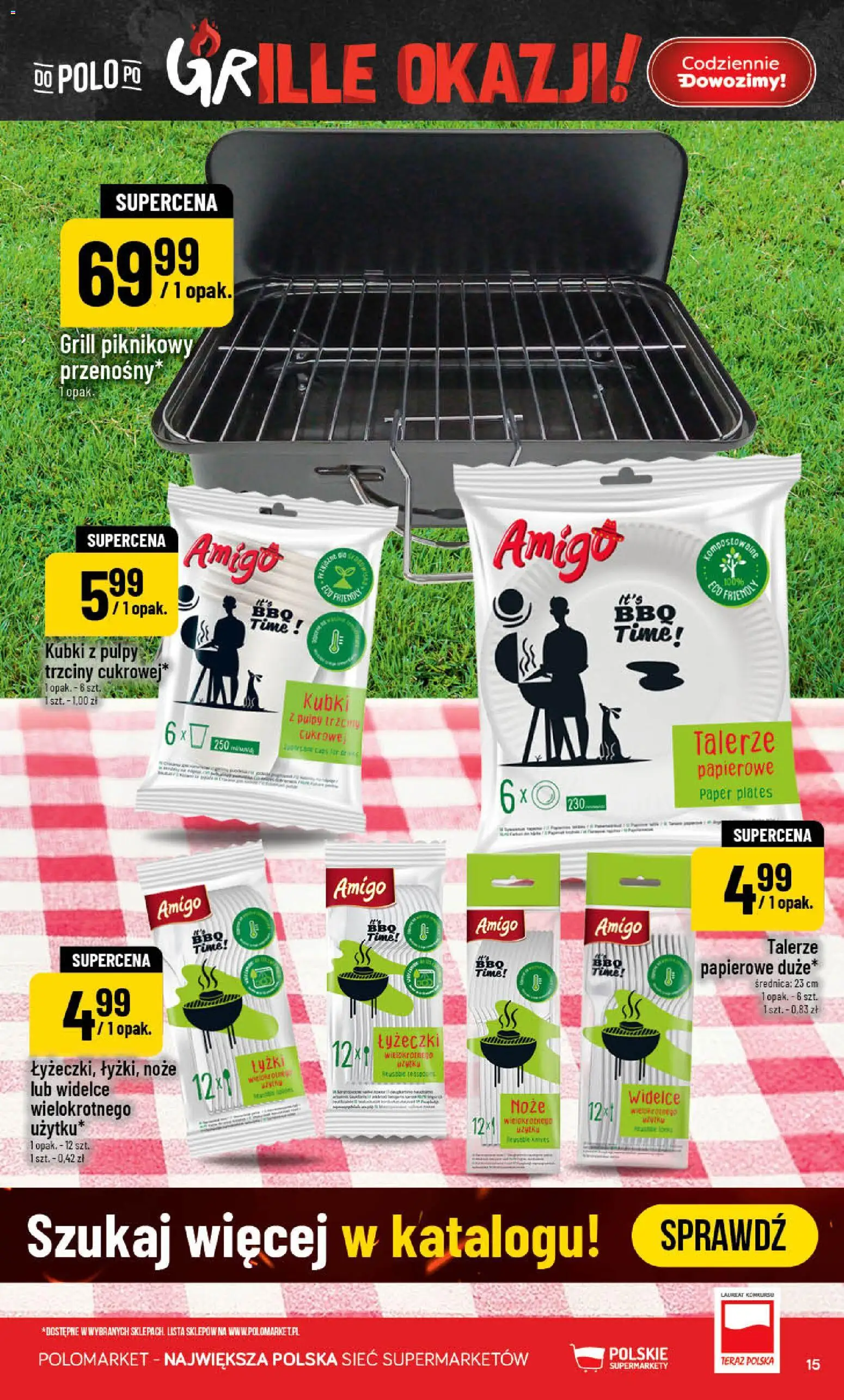POLOmarket gazetka od 22.04.2026 | Strona: 15 | Produkty: Grill, Talerze