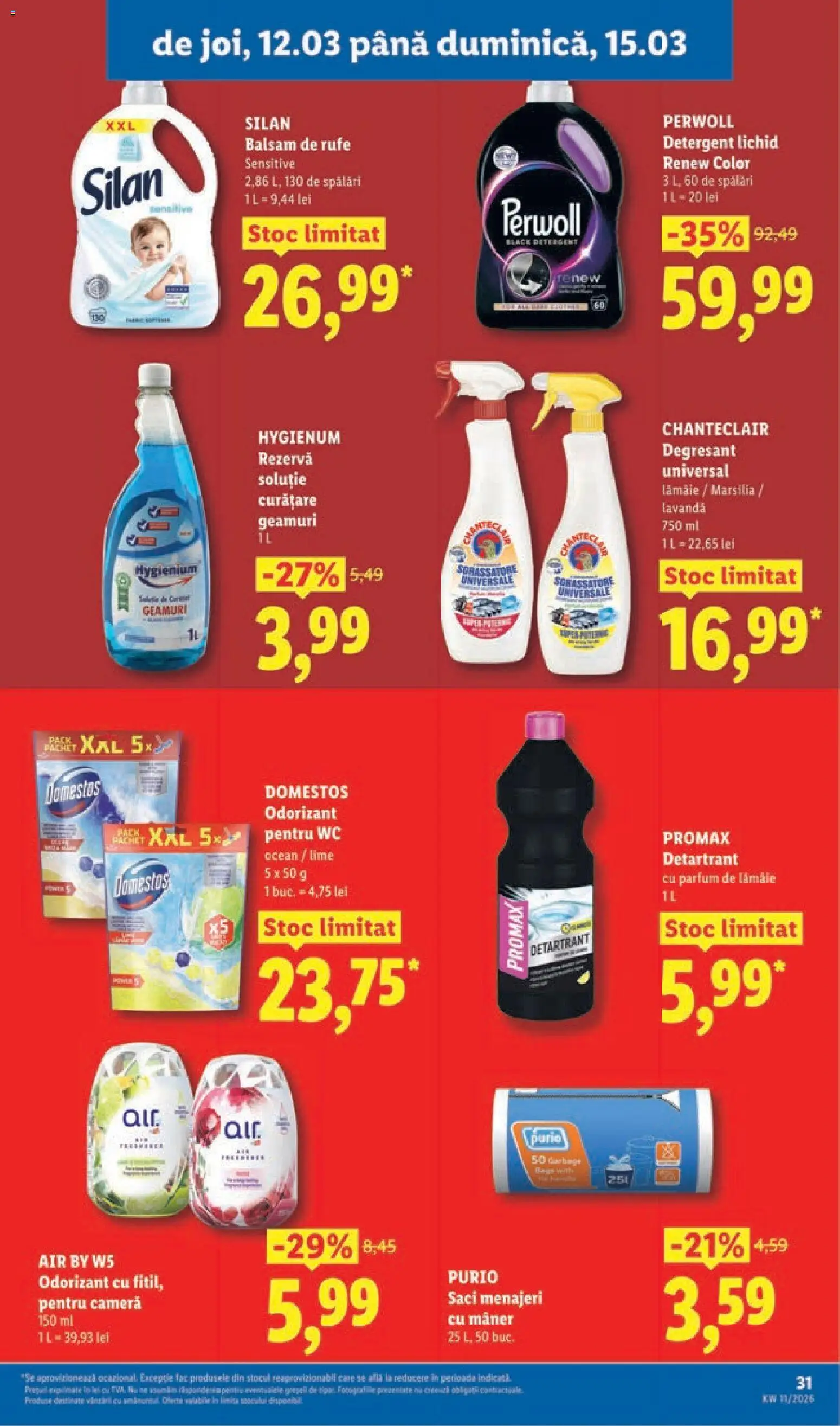 Noul catalog Lidl – valabil de la 09.03.2026 | Pagină: 31 | Produse: Lime, Mâner, Parfum, Detergent