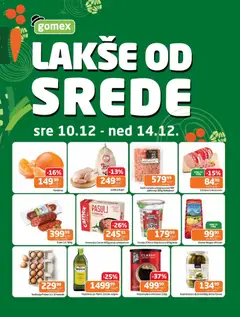 Gomex lakše od srede - pregled Gomex kataloga - važi od 10.12.2025