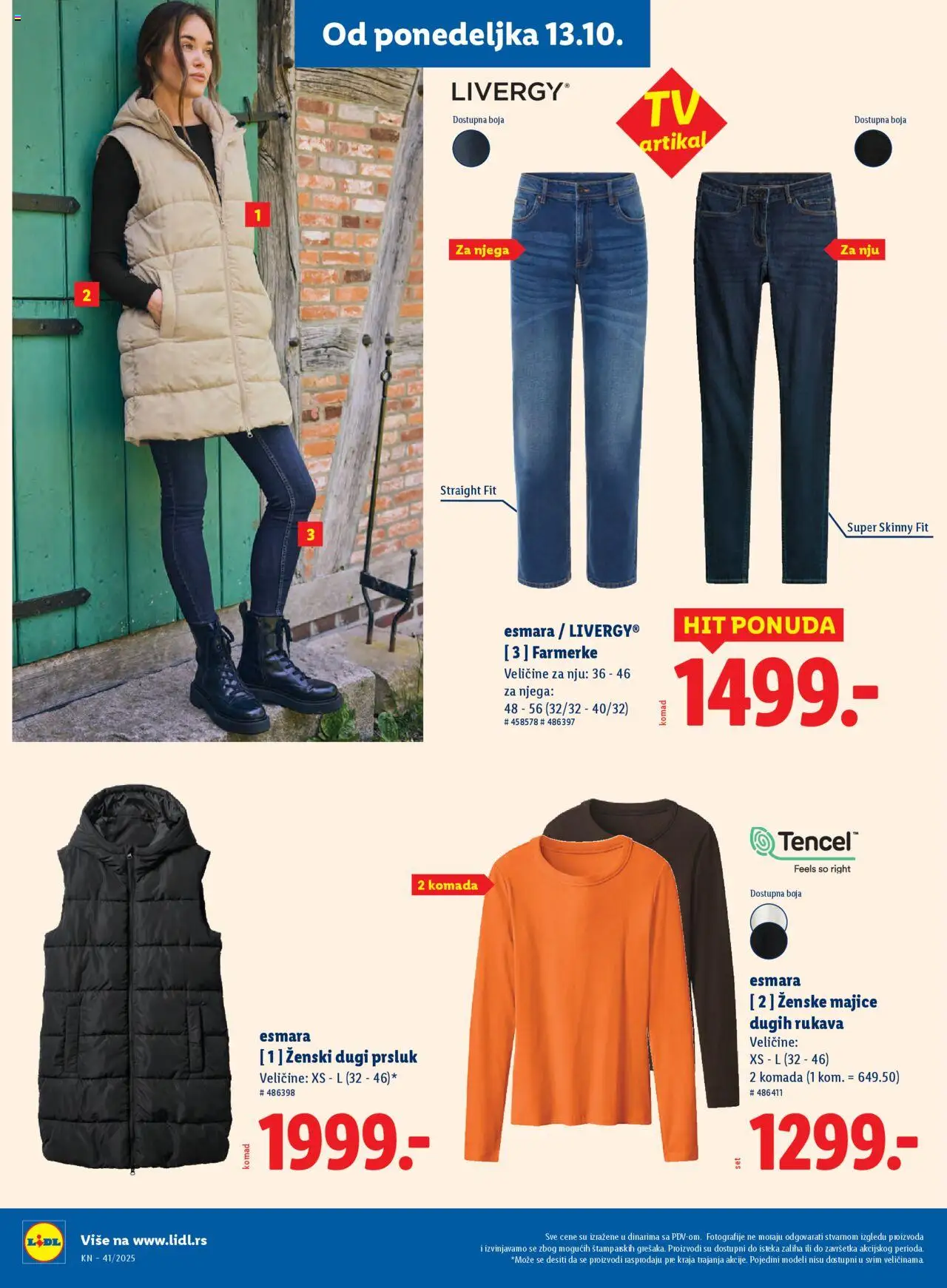 Lidl katalog - važi od 09.10.2025 | Strana: 60 | Proizvode: Farmerke, So, Prsluk