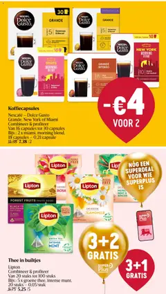  | Pagina: 20 | Producten: Thee, Nescafe, Koffiecapsules