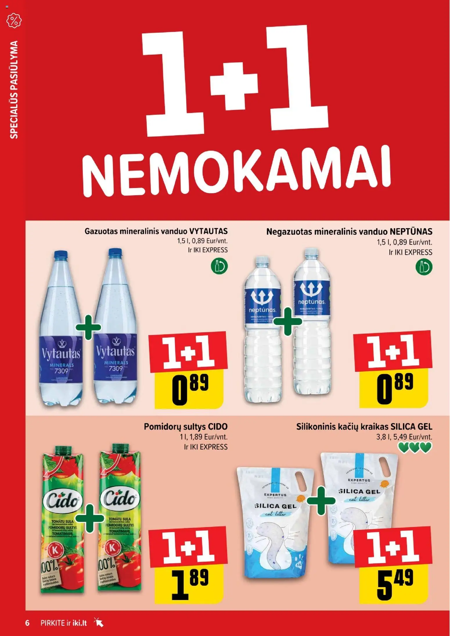 IKI akcijos nuo 24.11.2025 | Puslapis: 6 | Prekių: Sultys, Mineralinis vanduo