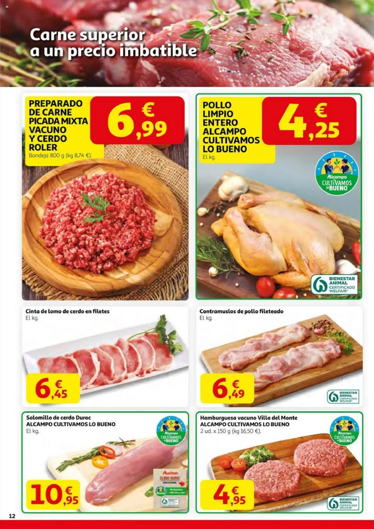 Alcampo - SST Nacional  │ válido desde el 14.08.2025 | Página: 12 | Productos: Solomillo de cerdo, Cerdo, Σοκολατούχο γάλα, Bandeja