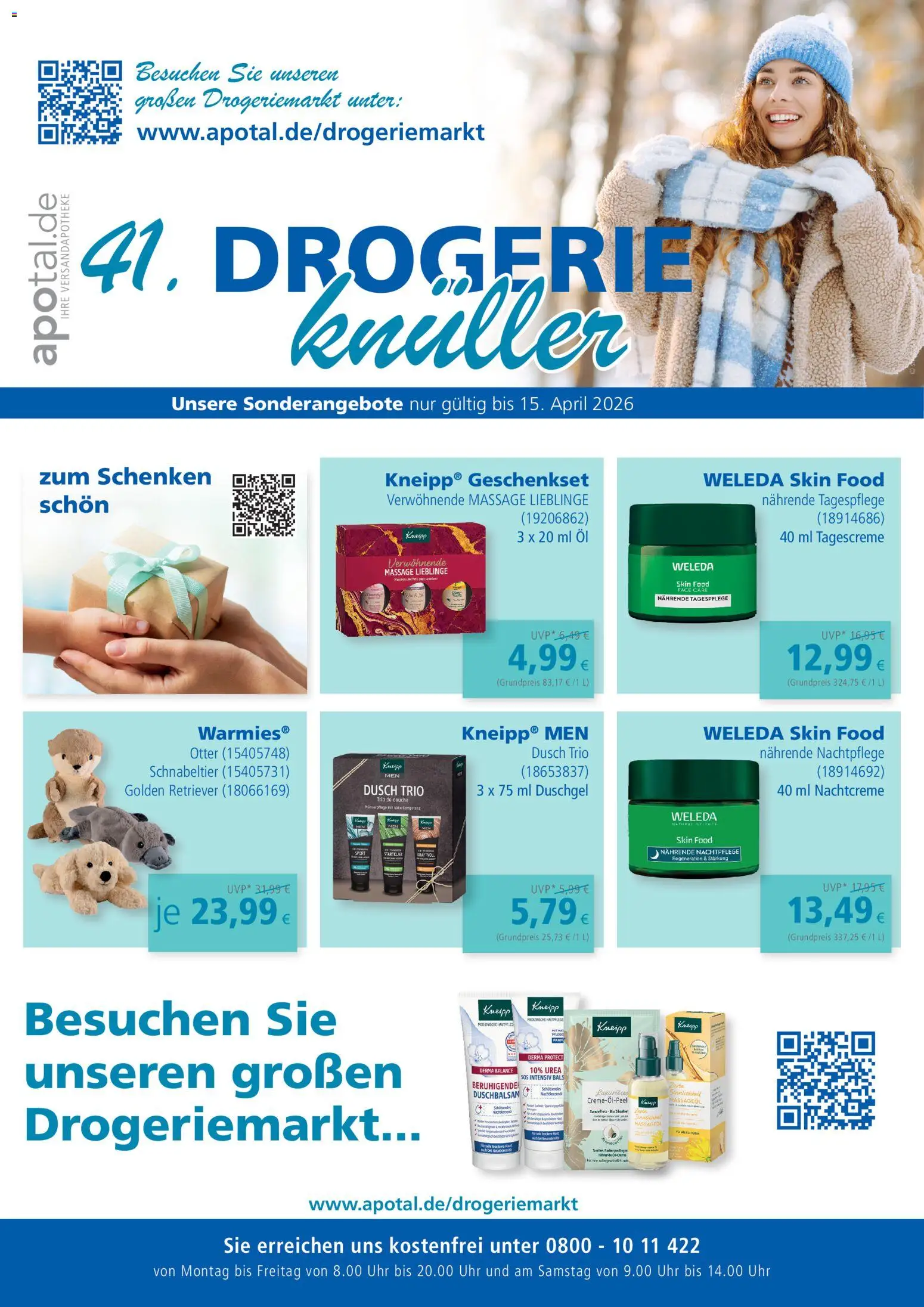 Apotal Prospekt 	 – gültig ab 13.03.2026 | Seite: 1 | Produkte: Öl, Duschgel, Nachtcreme, Uhr