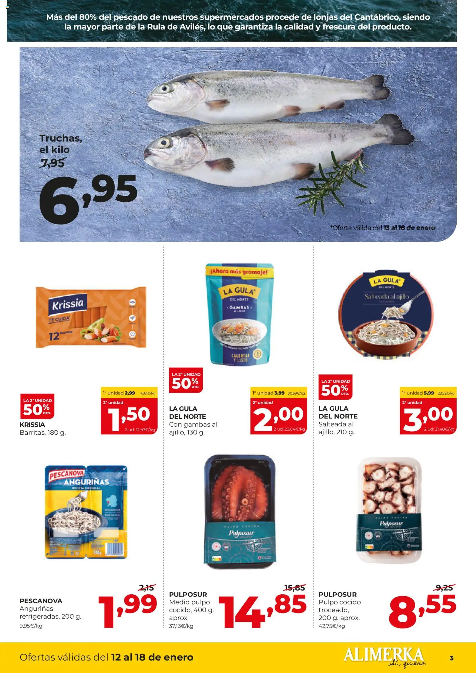 Alimerka folleto Asturias │ válido desde el 12.01.2026 | Página: 3 | Productos: Pescado, Té
