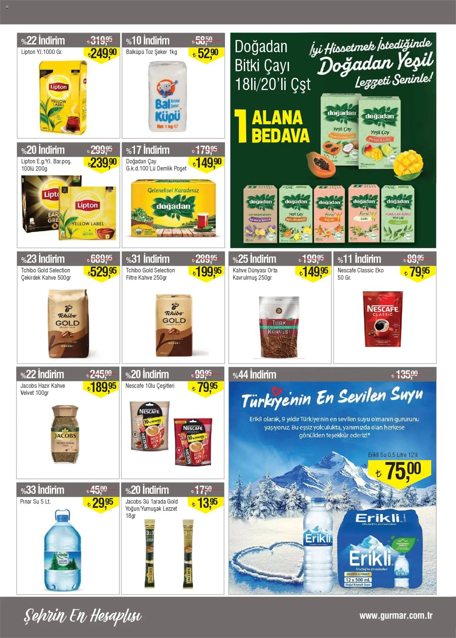 Gürmar Katalog - 15.11.2025 tarihinden itibaren geçerlidir | Sayfa: 8 | Ürünler: Kahve, Çay, Limon, Demlik