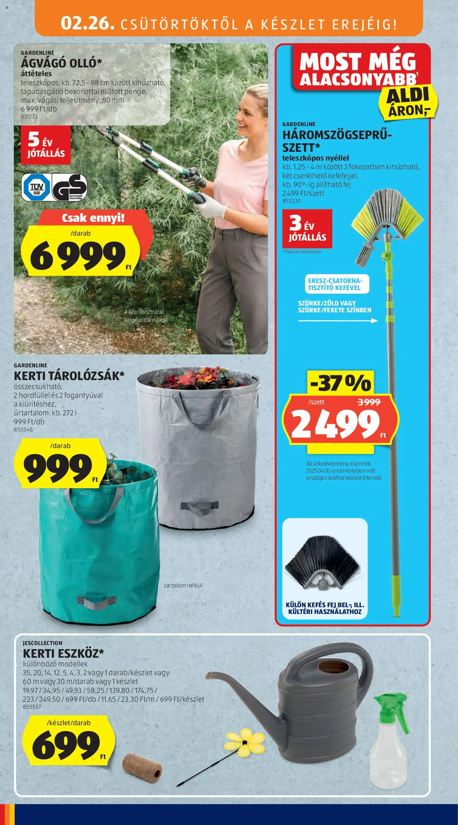 Aldi akciós ujság - amely érvényes a következő dátumtól: 26.02.2026 | Oldal: 26 | Termékek: Ágvágó