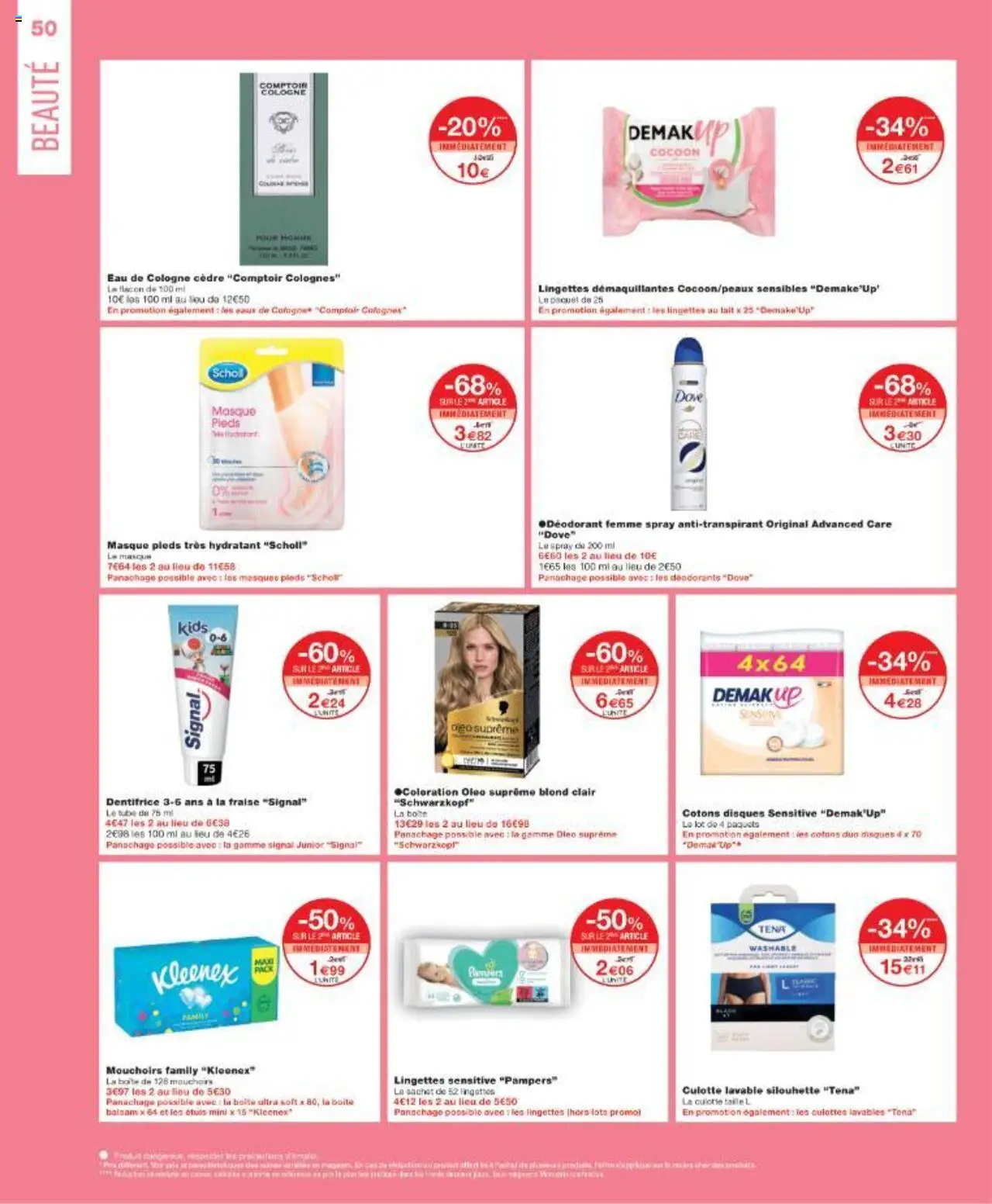  | Page: 50 | Produits: Pampers, Coloration, Mouchoirs, Culotte