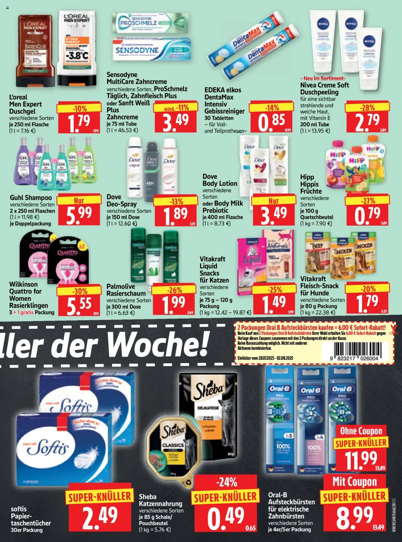 HERKULES Prospekt 	 - gültig ab dem 28.07.2025 | Seite: 15 | Produkte: Rasierschaum, Body Lotion, Deospray, Body Milk
