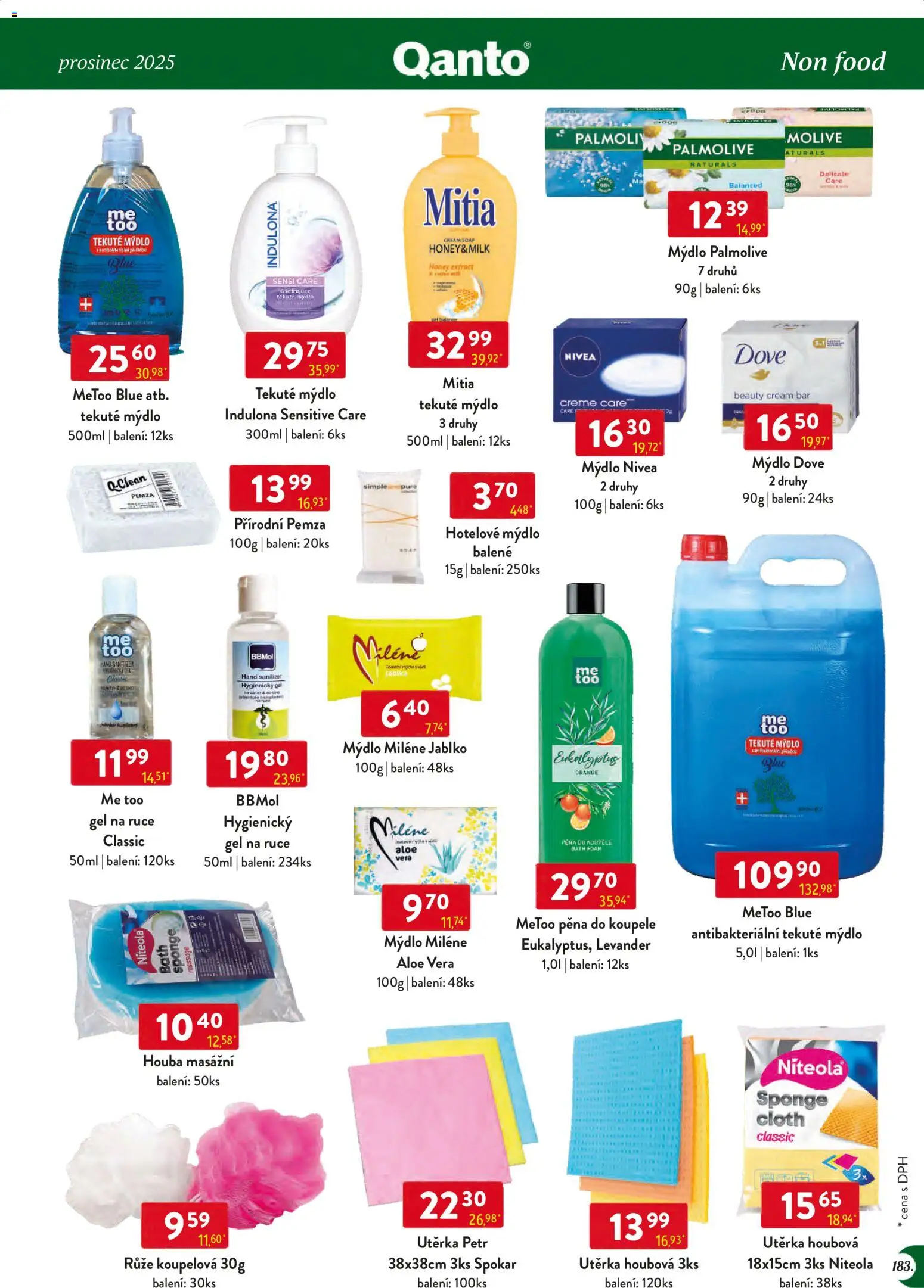 Astur & Qanto leták - Velkoobchod 12/2025 od 01.12.2025 | Strana: 183 | Produkty: Mýdlo, Nivea, Aloe vera, Dove