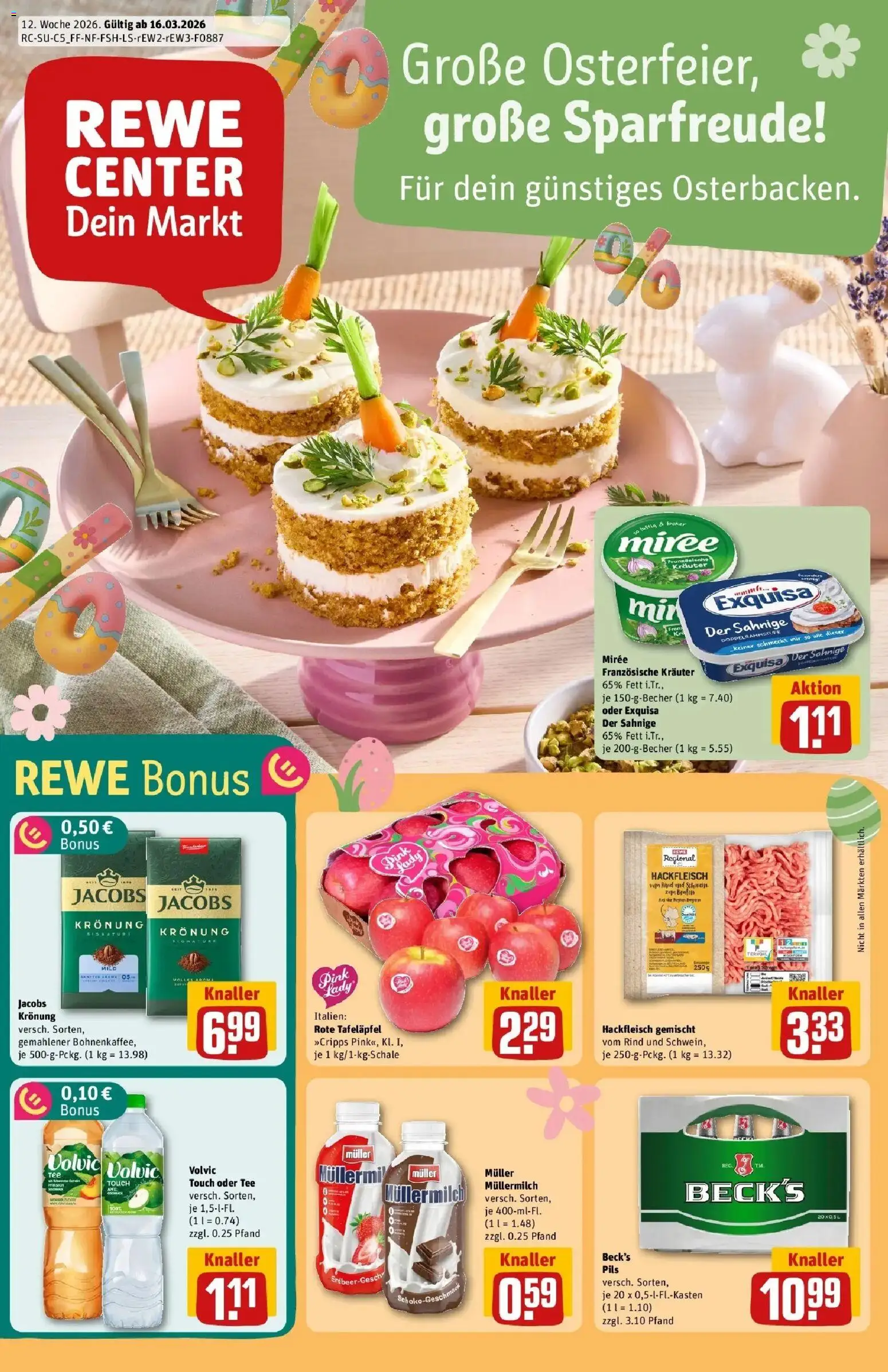 Rewe Prospekt Olching Geiselbullach	 – gültig ab 15.03.2026 | Seite: 1 | Produkte: Volvic touch, Müllermilch, Tee, Volvic