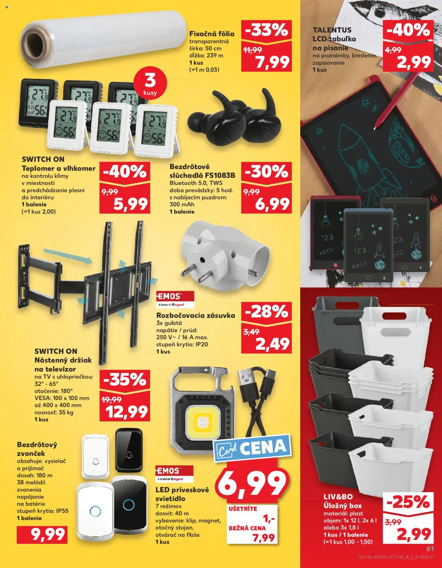 Nové Kaufland akcie – leták je platný od 26.02.2026 | Strana: 61 | Produkty: Tv, Bezdrôtový zvonček, Zvonček, Teplomer