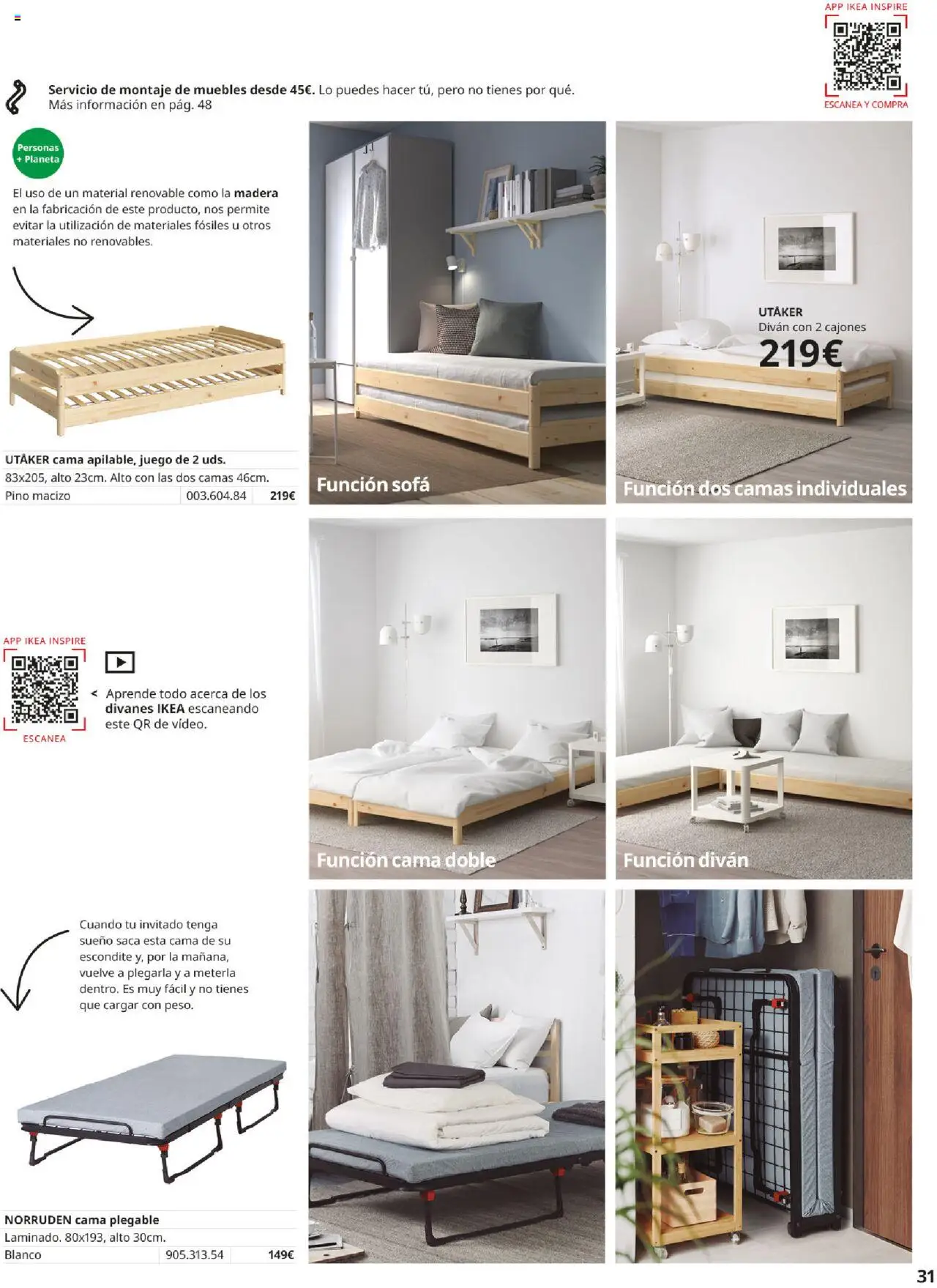 Catálogo IKEA Muebles para el dormitorio │ válido desde el 01.09.2025 | Página: 31 | Productos: Muebles, Cama, Sofá
