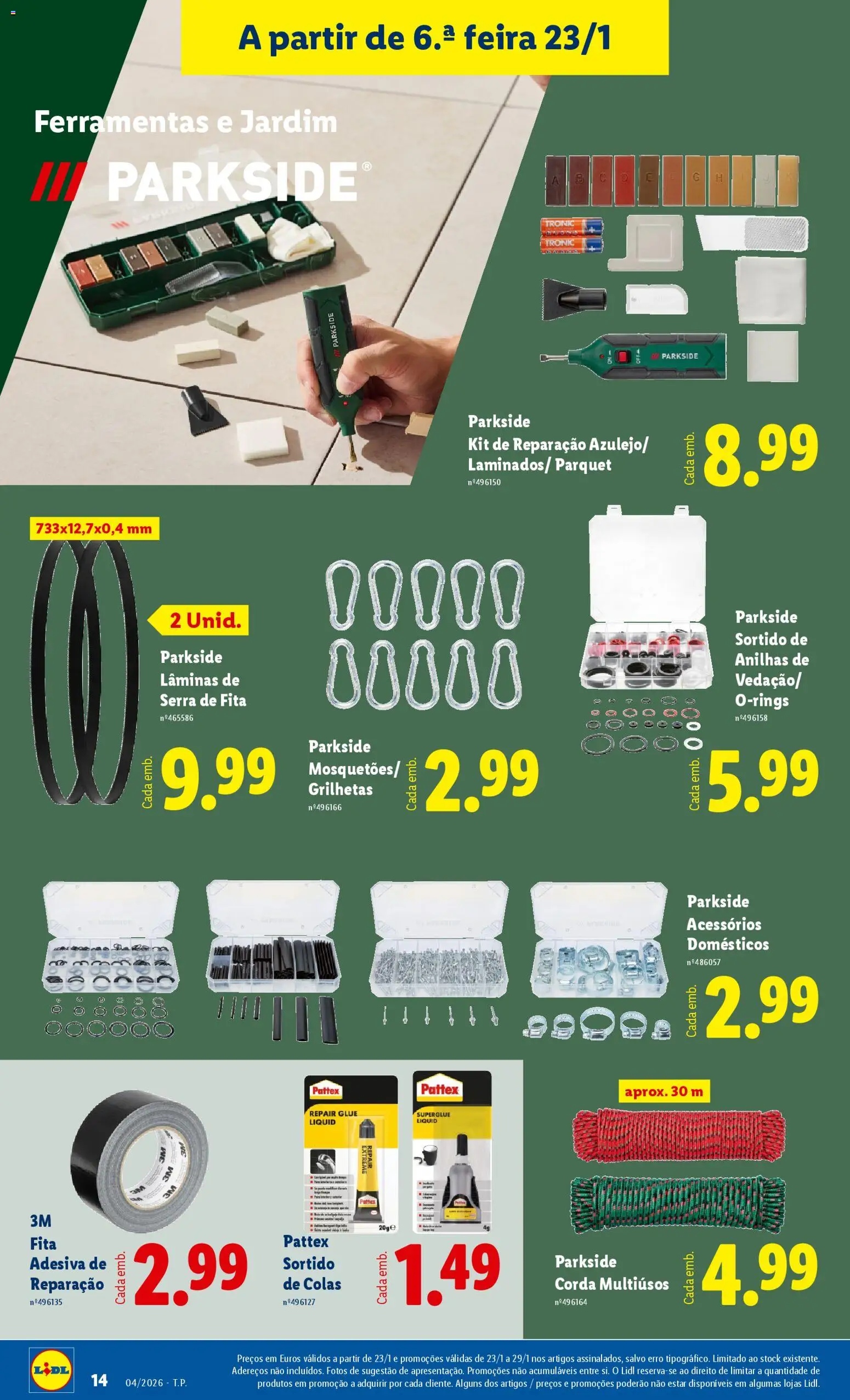 Lidl Novidades │ válido de 19.01.2026 | Página: 14 | Produtos: Corda, Ferramentas
