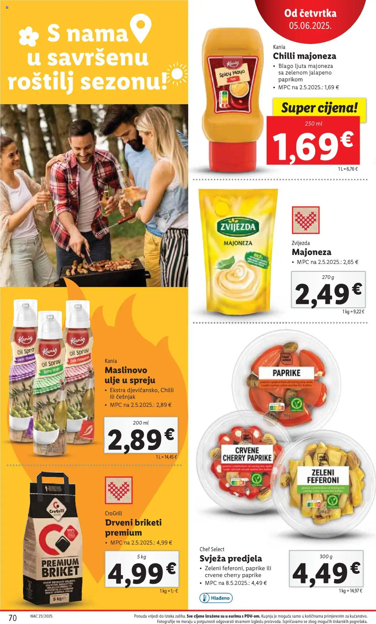 Lidl katalog | vrijedi od 02.06.2025 | Stranica: 70 | Proizvodi: Maslinovo ulje, Drveni briketi, Češnjak, Briketi