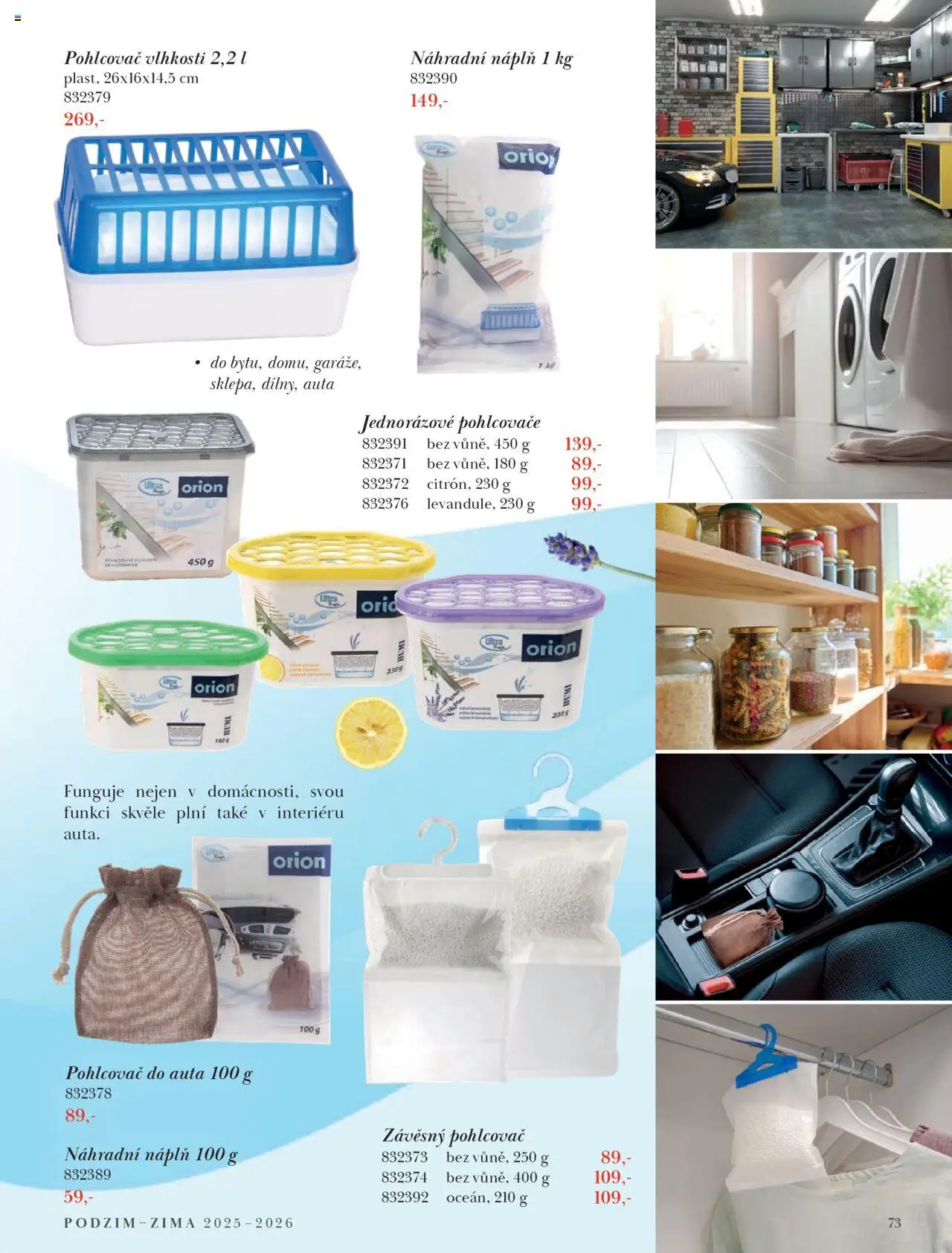 Orion katalog - Podzim/zima od 23.09.2025 | Strana: 73 | Produkty: Pohlcovač vlhkosti