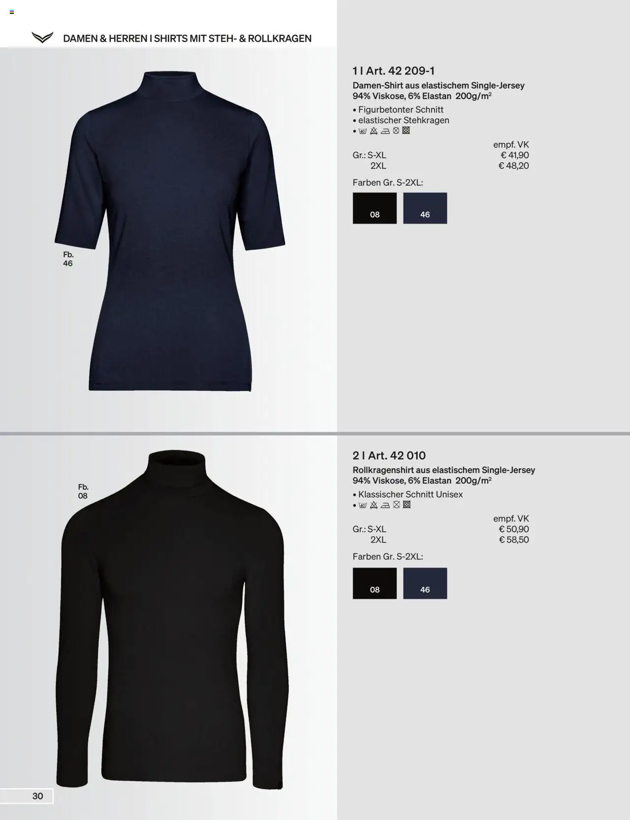 Trigema Prospekt 	 – gültig ab 01.09.2025 | Seite: 30 | Produkte: Langarmshirt