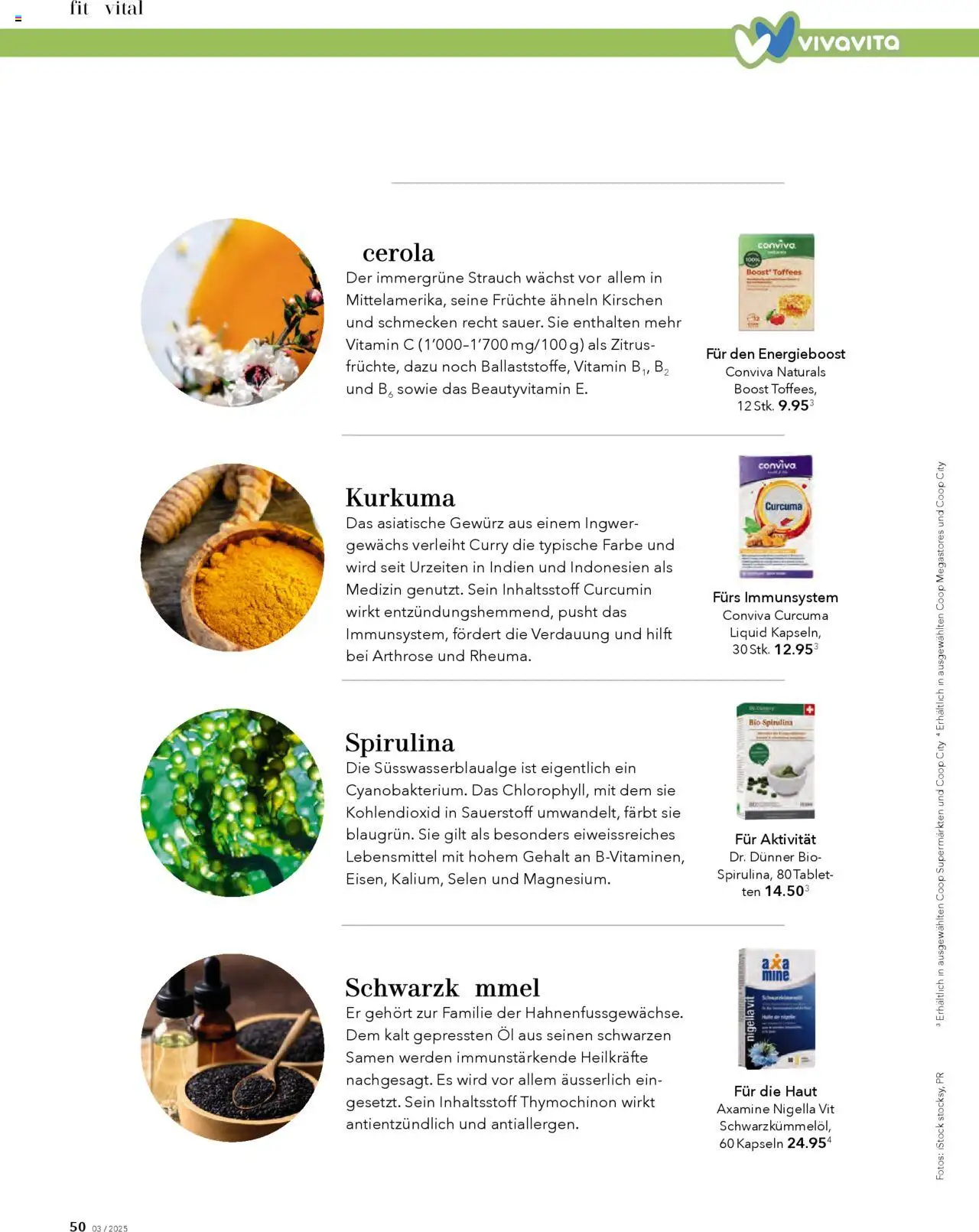 Coop Aktionen Beauty & Life ab 05.06.2025 | Seite: 50 | Produkte: Kirschen, Öl, Früchte, Tablet