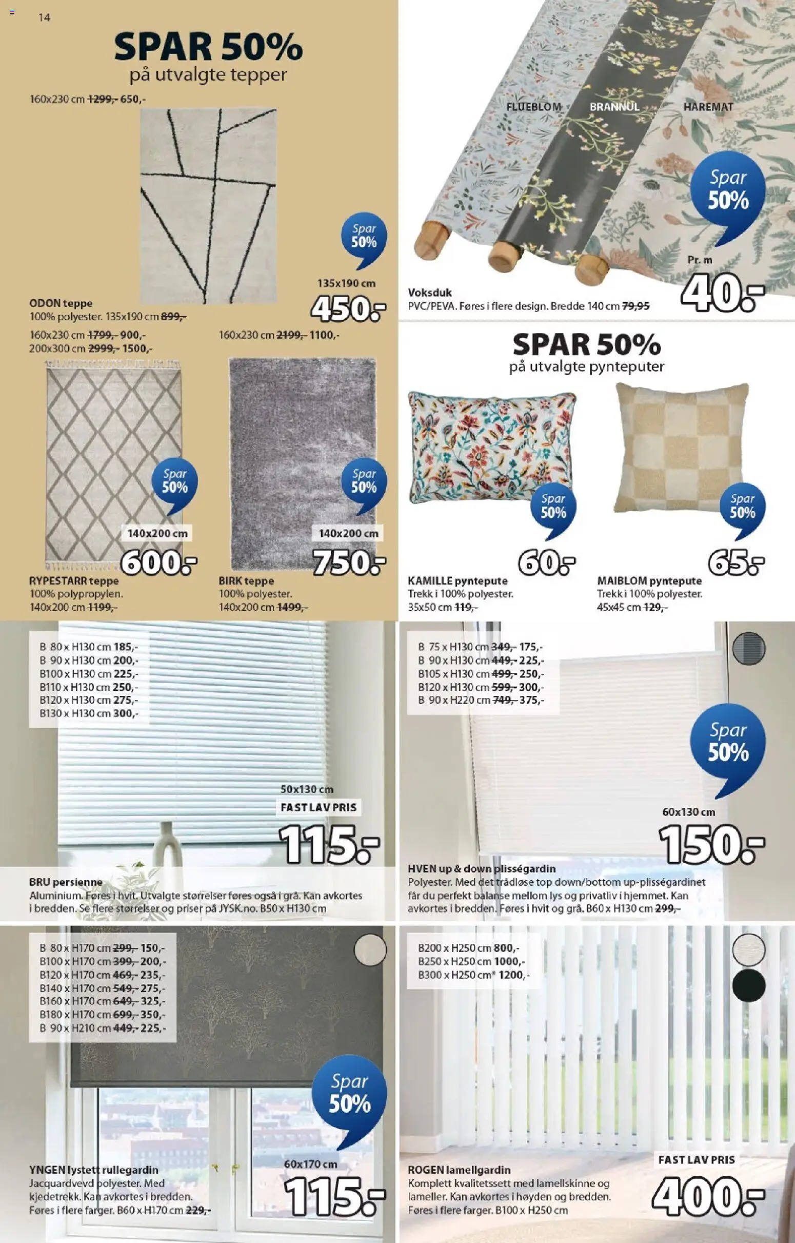 {H1} | Side: 14 | Produkter: Pyntepute, Lys, Teppe