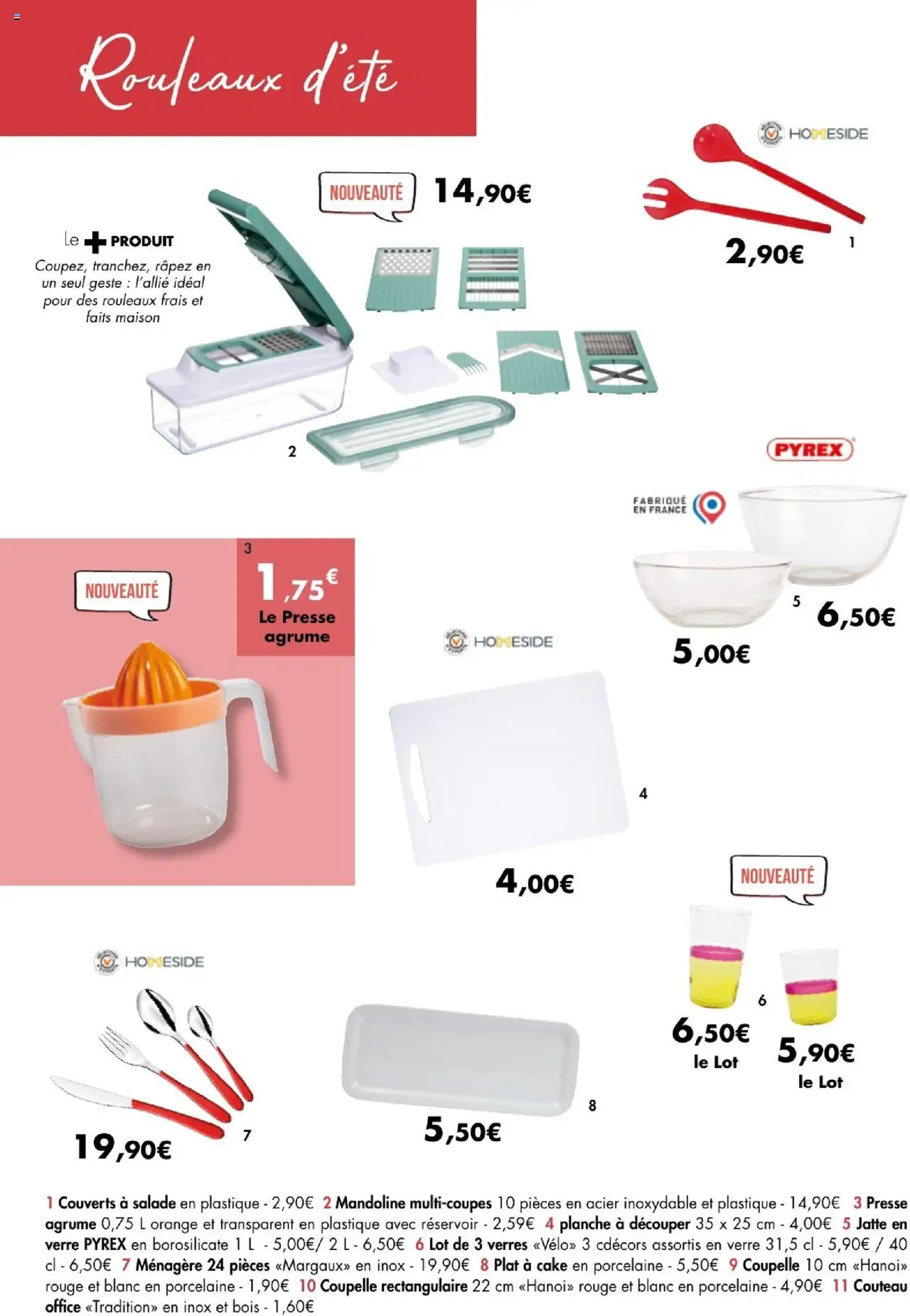  | Page: 30 | Produits: Salade, Couteau, Planche à découper, Porcelaine