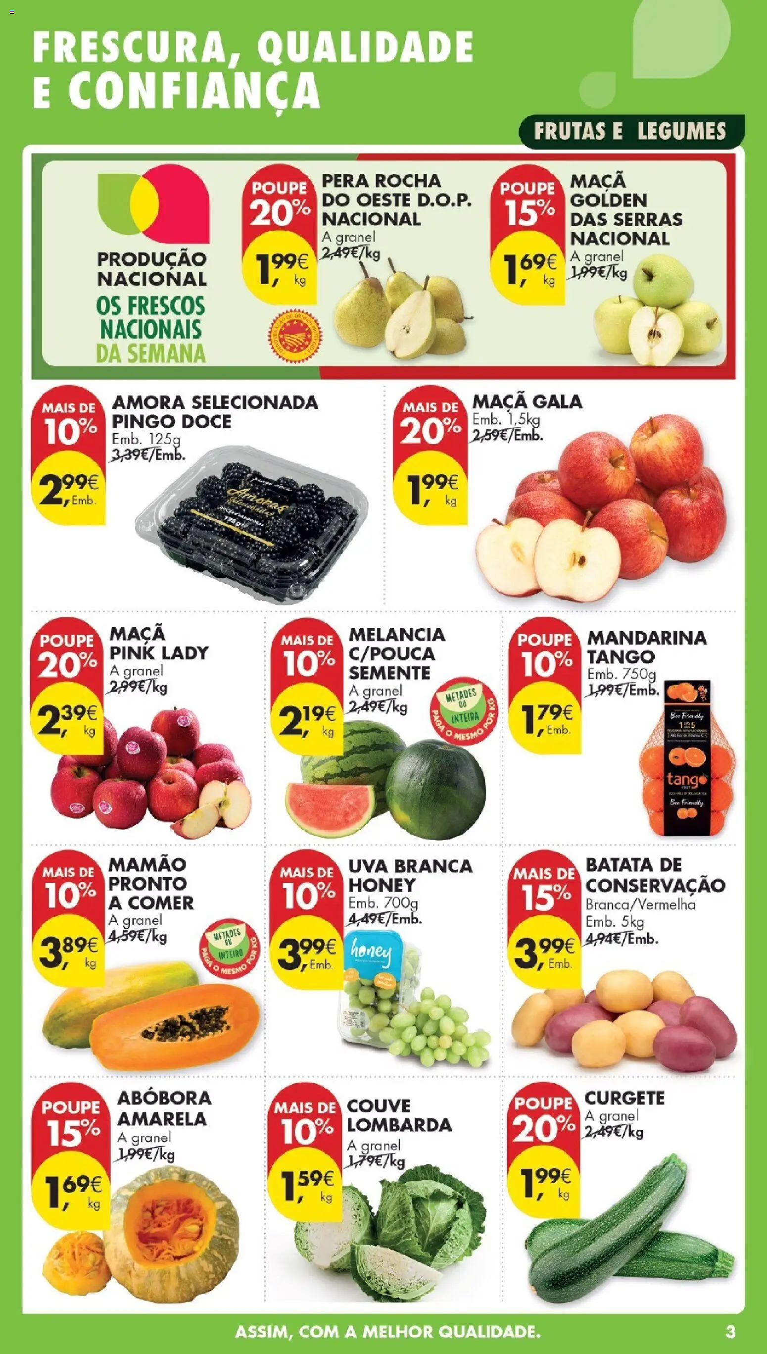 Pingo Doce Poupe Esta Semana Madeira │ válido de 21.04.2026 | Página: 3 | Produtos: Curgete, Abóbora, Melancia, Couve