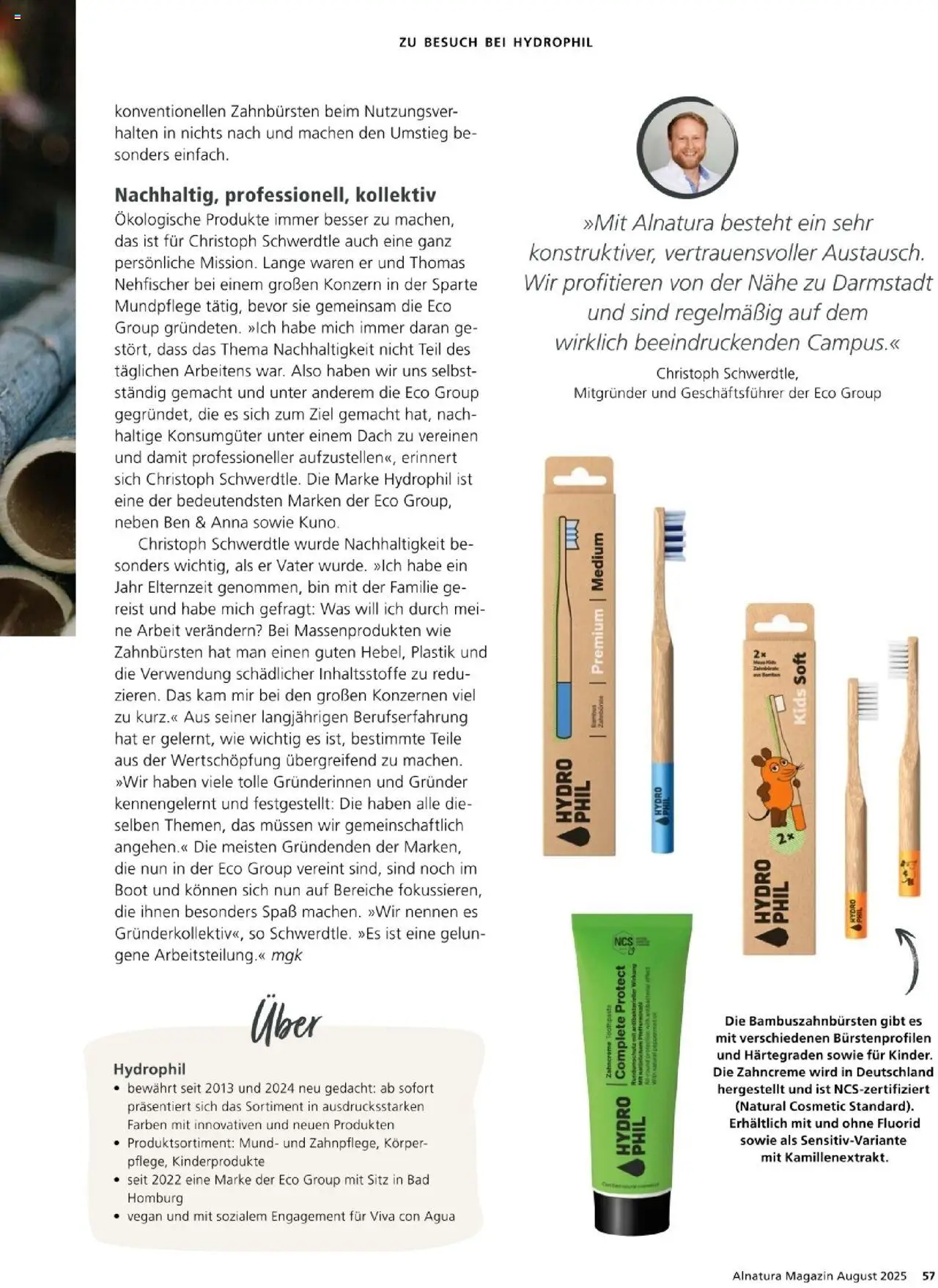 Alnatura Prospekt - gültig ab dem 01.08.2025 | Seite: 57 | Produkte: Öl, Bad, Zahnbürste