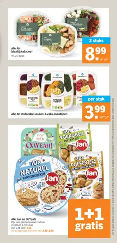 10x NATUREL PANNENKOEKEN, Jan pannenkoeken naturel 2 pakken à 10 stuks - Voorbeeld van een folder van Albert Heijn, geldig van 24.11.2025 | Pagina: 13
