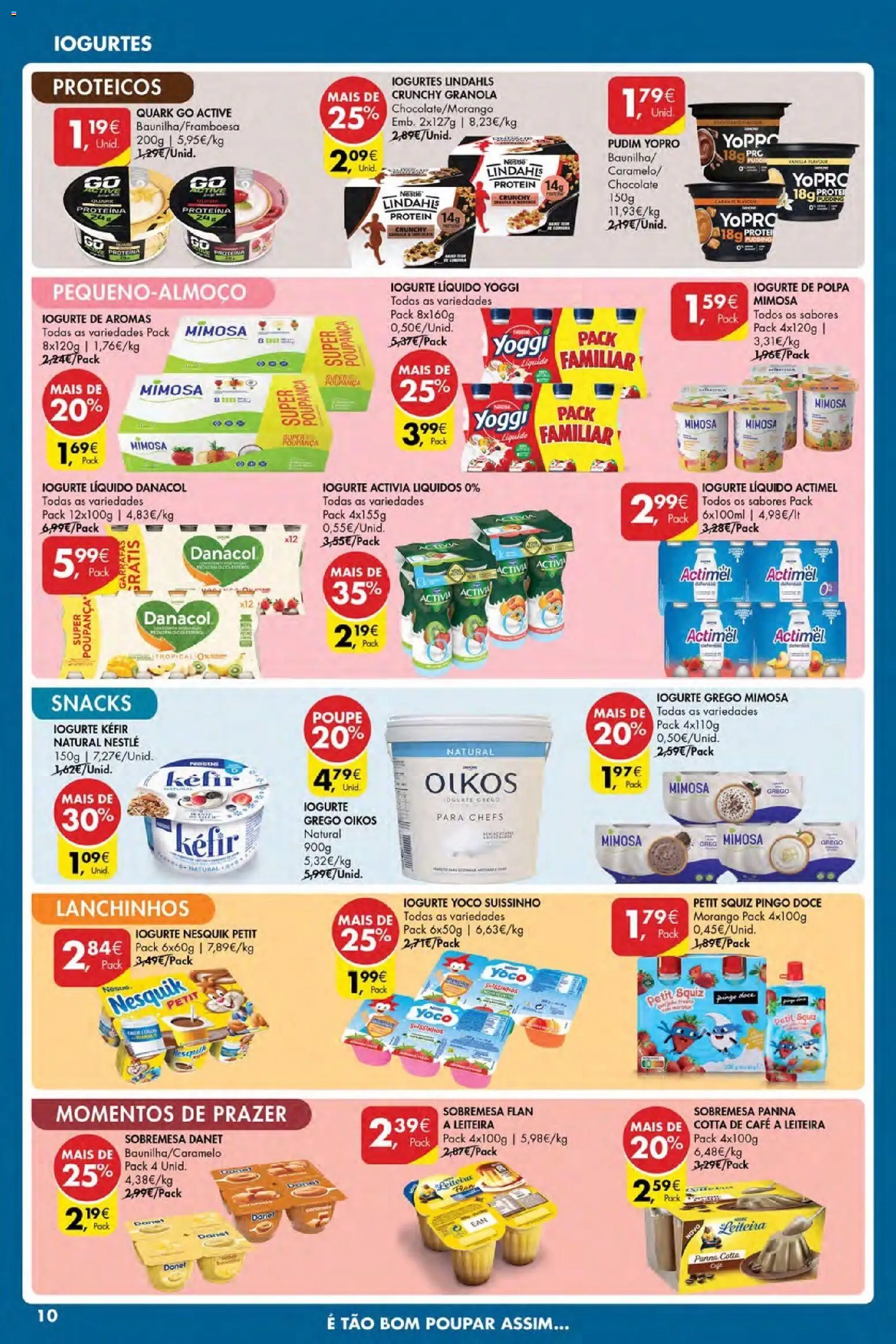 Pingo Doce Poupe Esta Semana Açores │ válido de 15.01.2026 | Página: 10 | Produtos: Iogurte, Café, Chocolate, Iogurte liquido