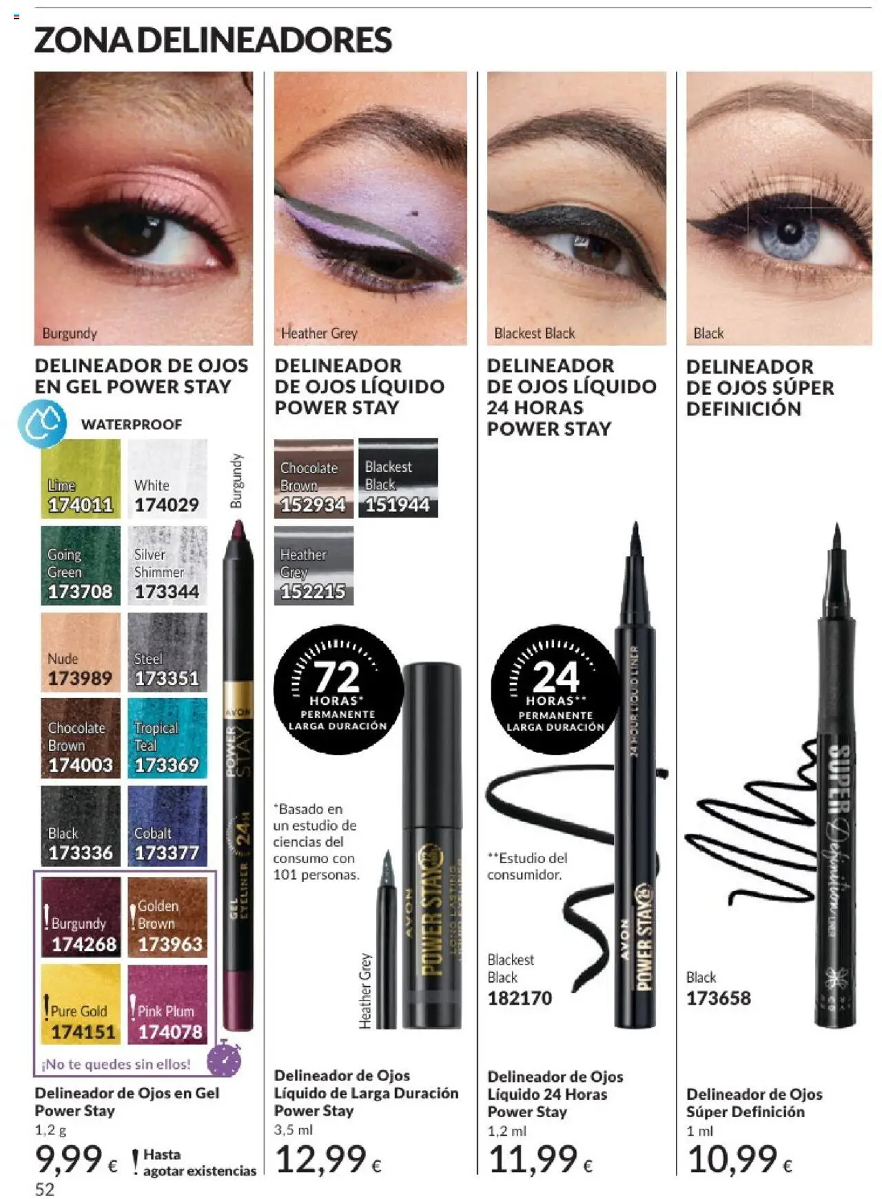 Catálogo AVON campaña 6 │ válido desde el 01.06.2025 | Página: 52 | Productos: Delineador de ojos, Delineador, Chocolate, Té